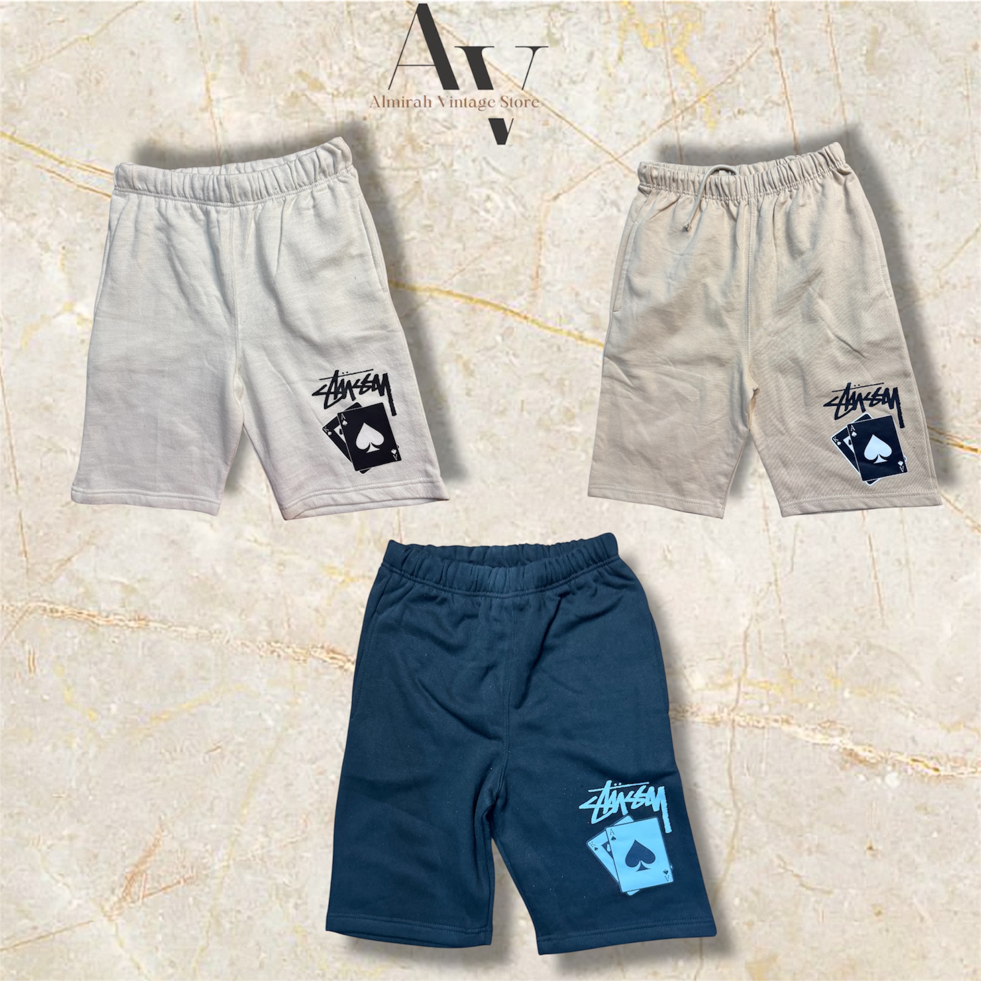 Stussy rework style Pocker Card shorts