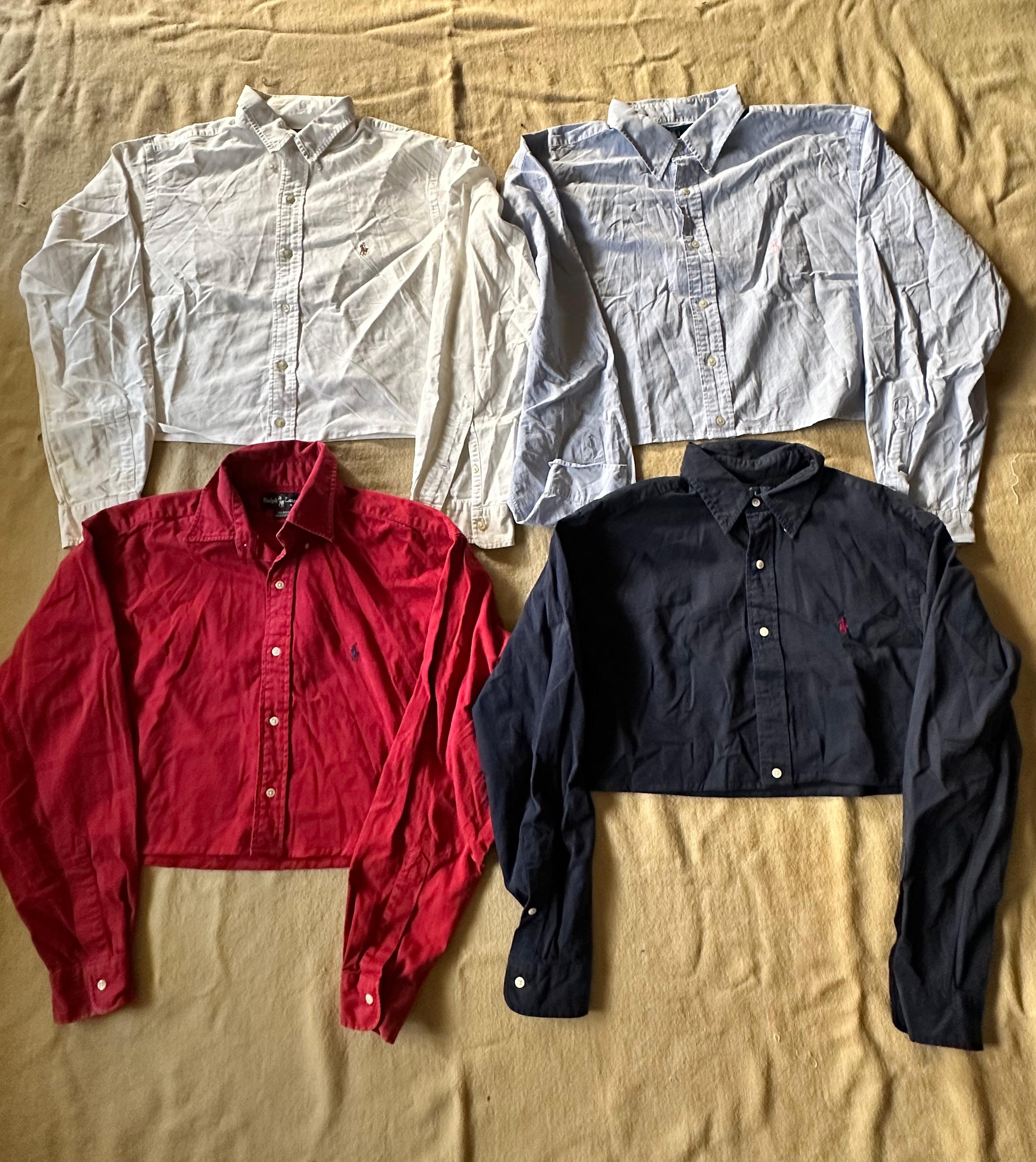 Ralph lauren upcycled cropped tops