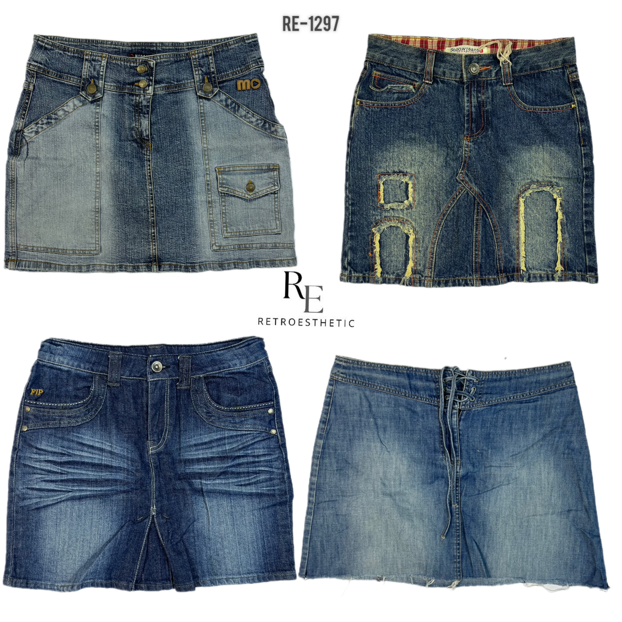 Y2K Britney Era Denim Mini Skirts (RE-1297)