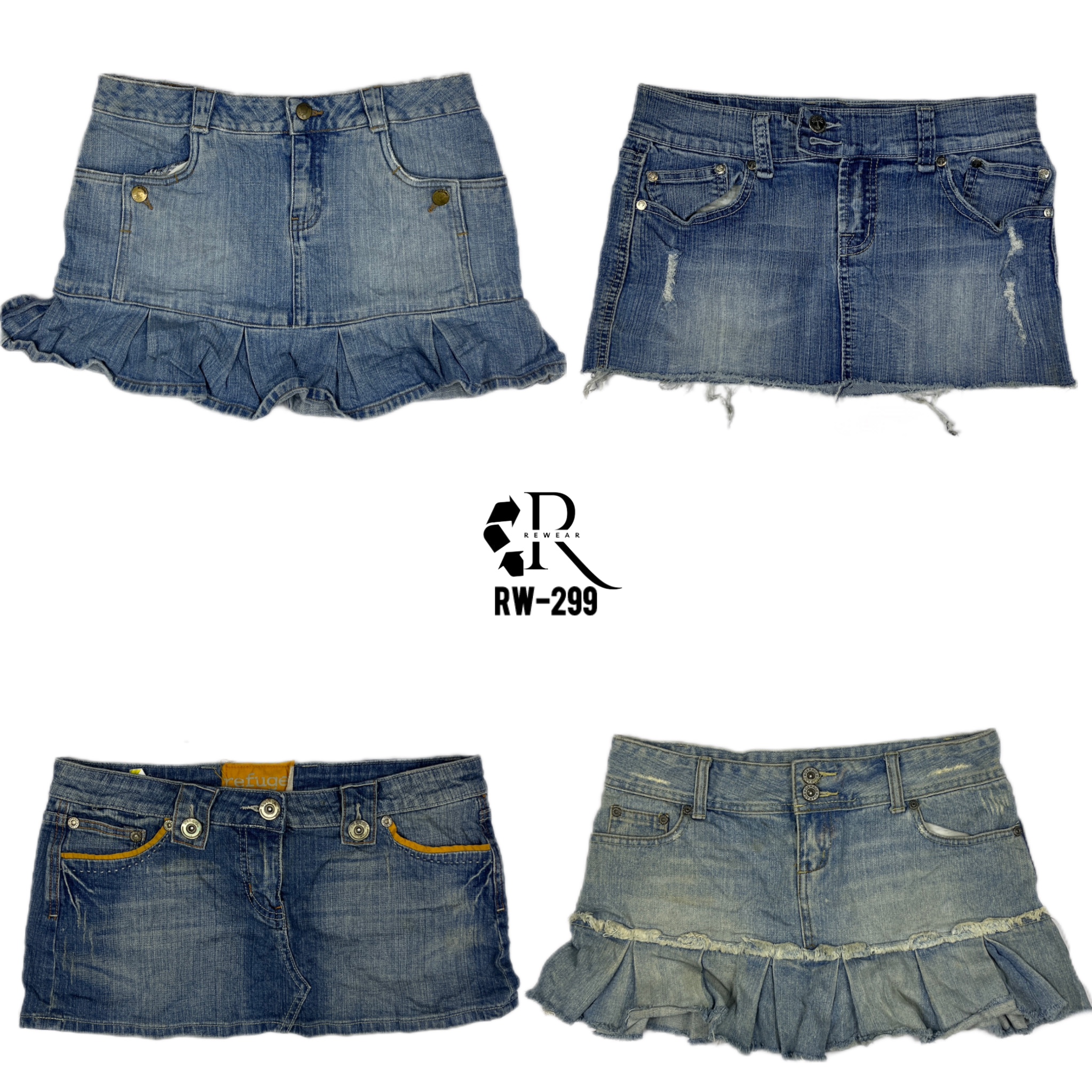 Gonne Mini Mix in Denim Y2K IT Girl (RW-299)