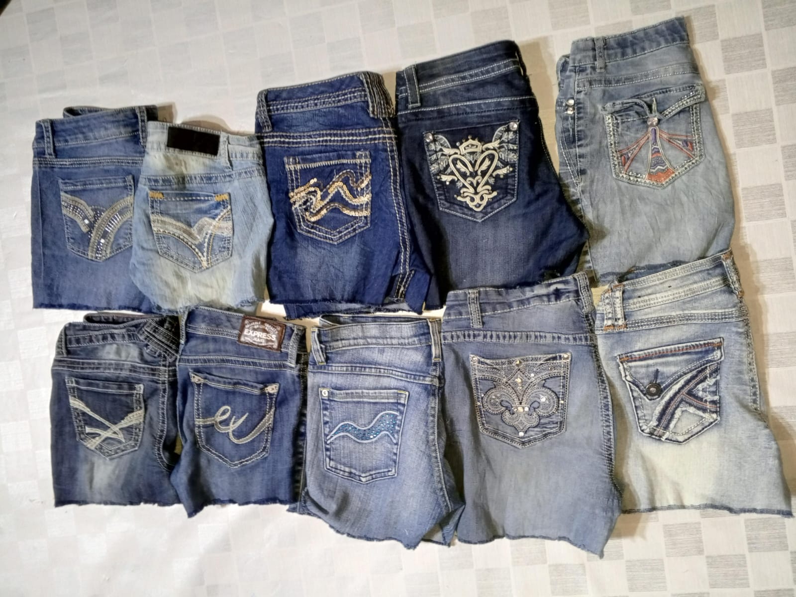 LEI INDIGO AND OTHER BRAND MINI SHORTS (MR610)
