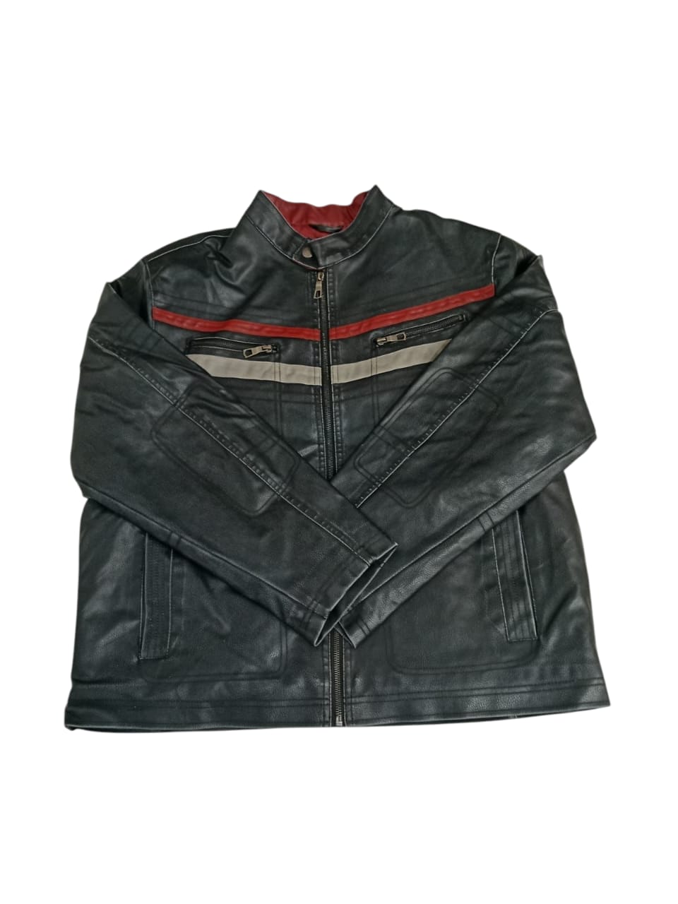 Vestes en cuir noir à structure -5b -5/6/25