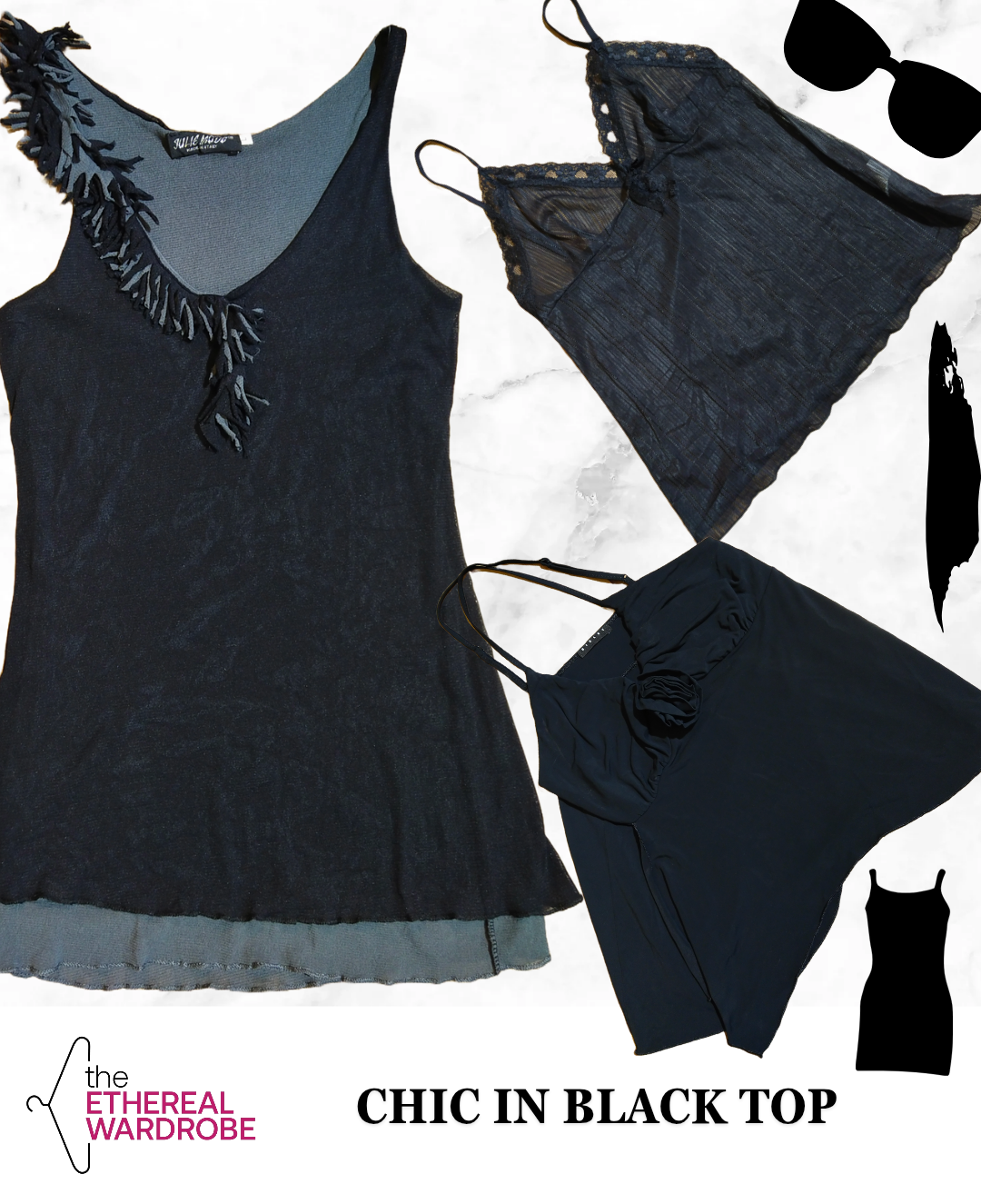 Black Y2K Tops Bundle of 10 pcs (RN#1219)