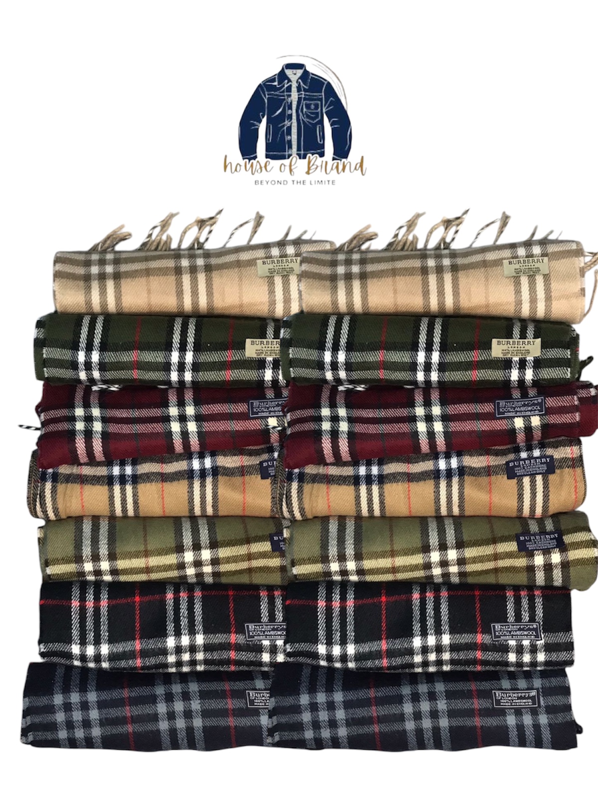Y2k Burberry scarves collection