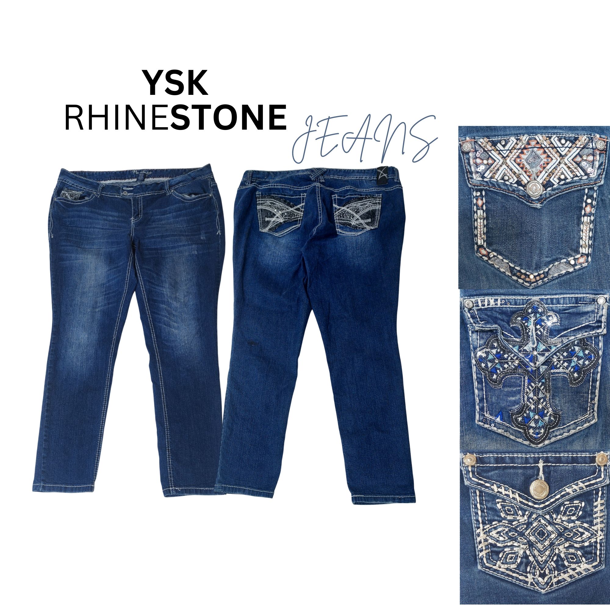 Y2K JEANS EN STRASS