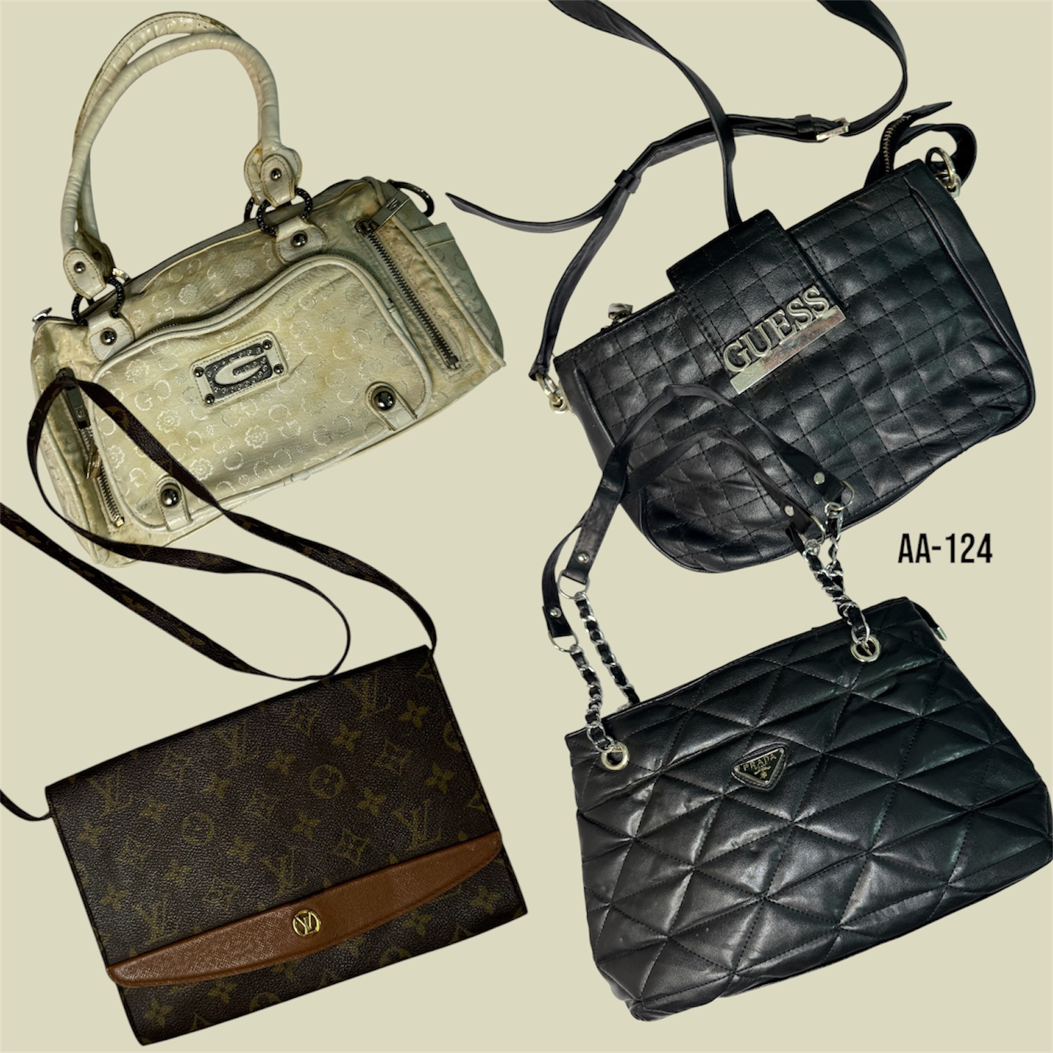 Y2K Branded Hand Bags (Guess, Louis Vuitton) (AA-124)