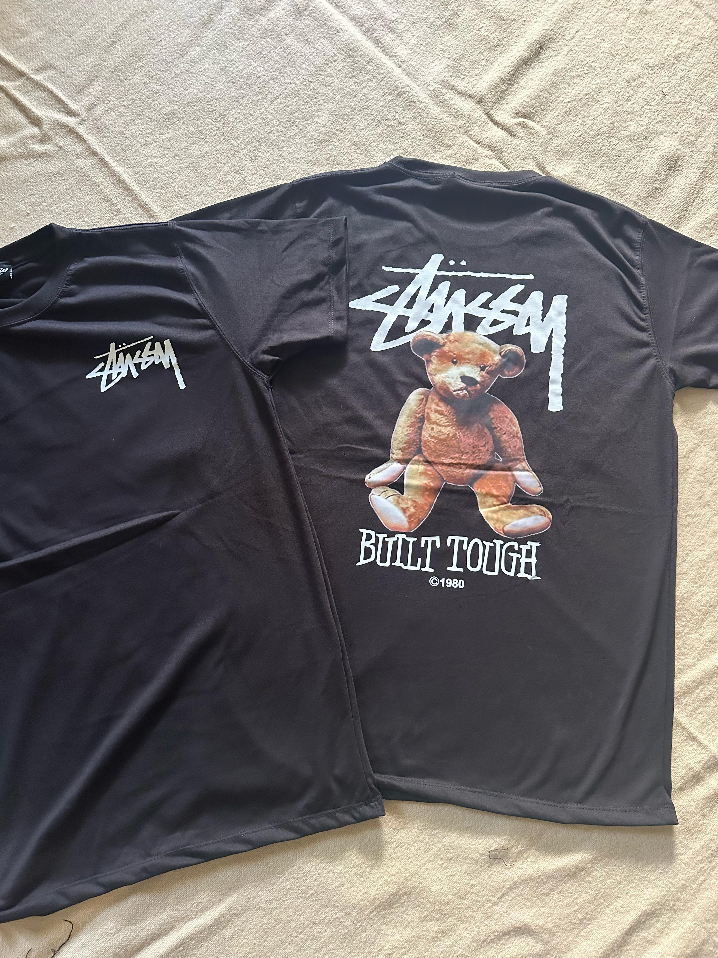 Stussy rework estilo robusto camisetas pretas