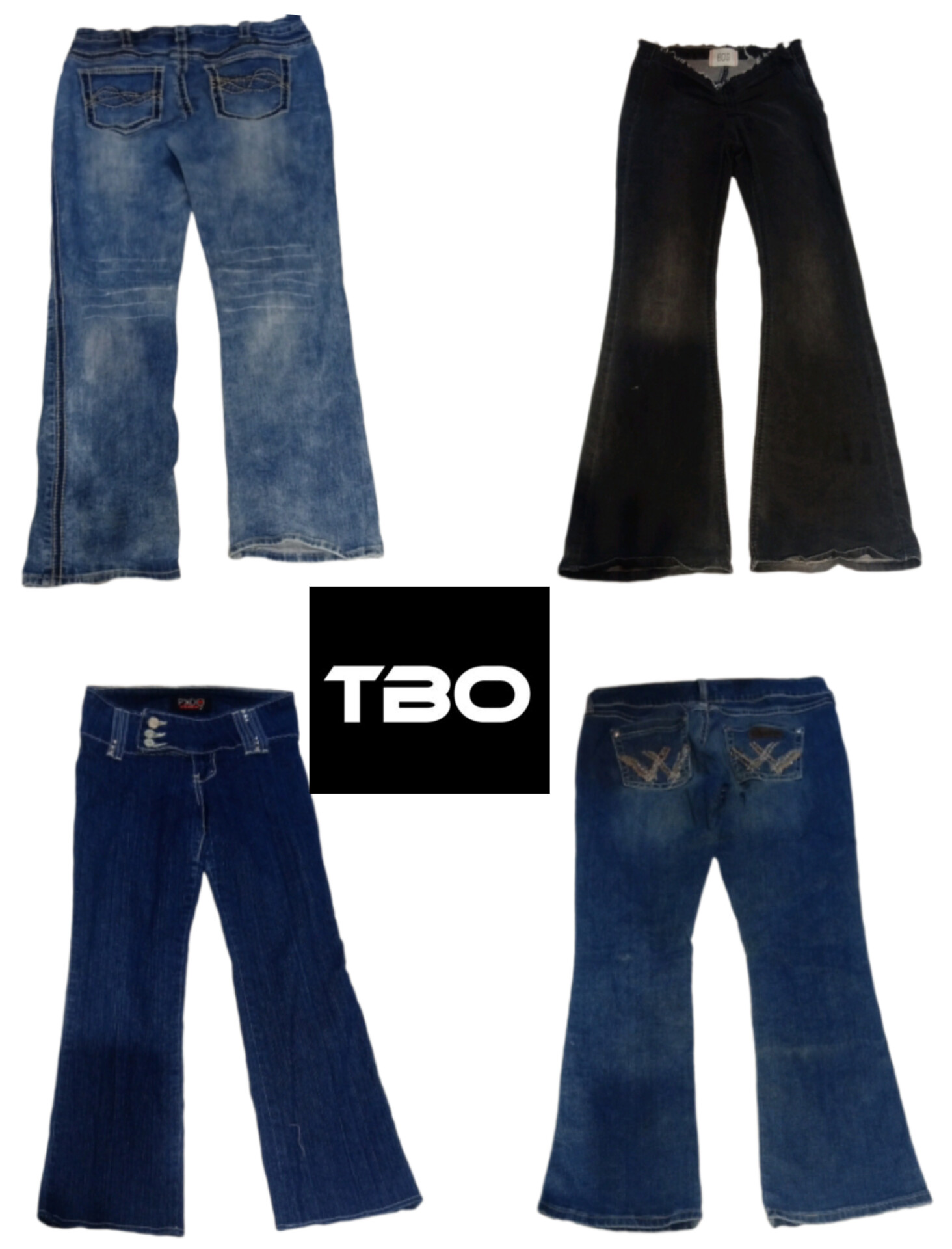 Y2K JEANS UNBRANDED BRANDED MIX