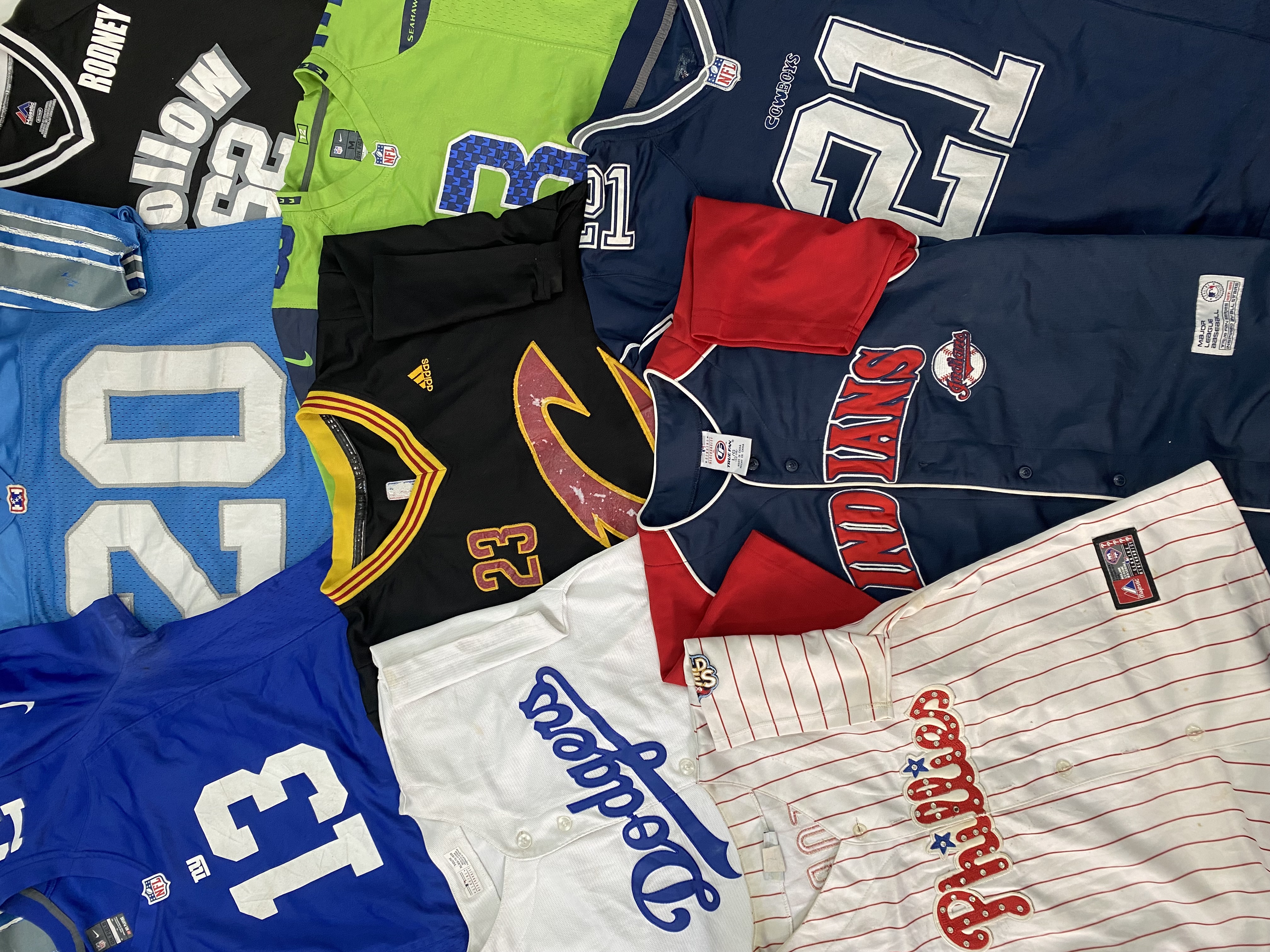 Vintage Pro Sports Jerseys NFL NBA MLB - 16 Pieces