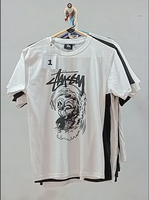 CR-83 Rework Style Unisex Stussy T-Shirts