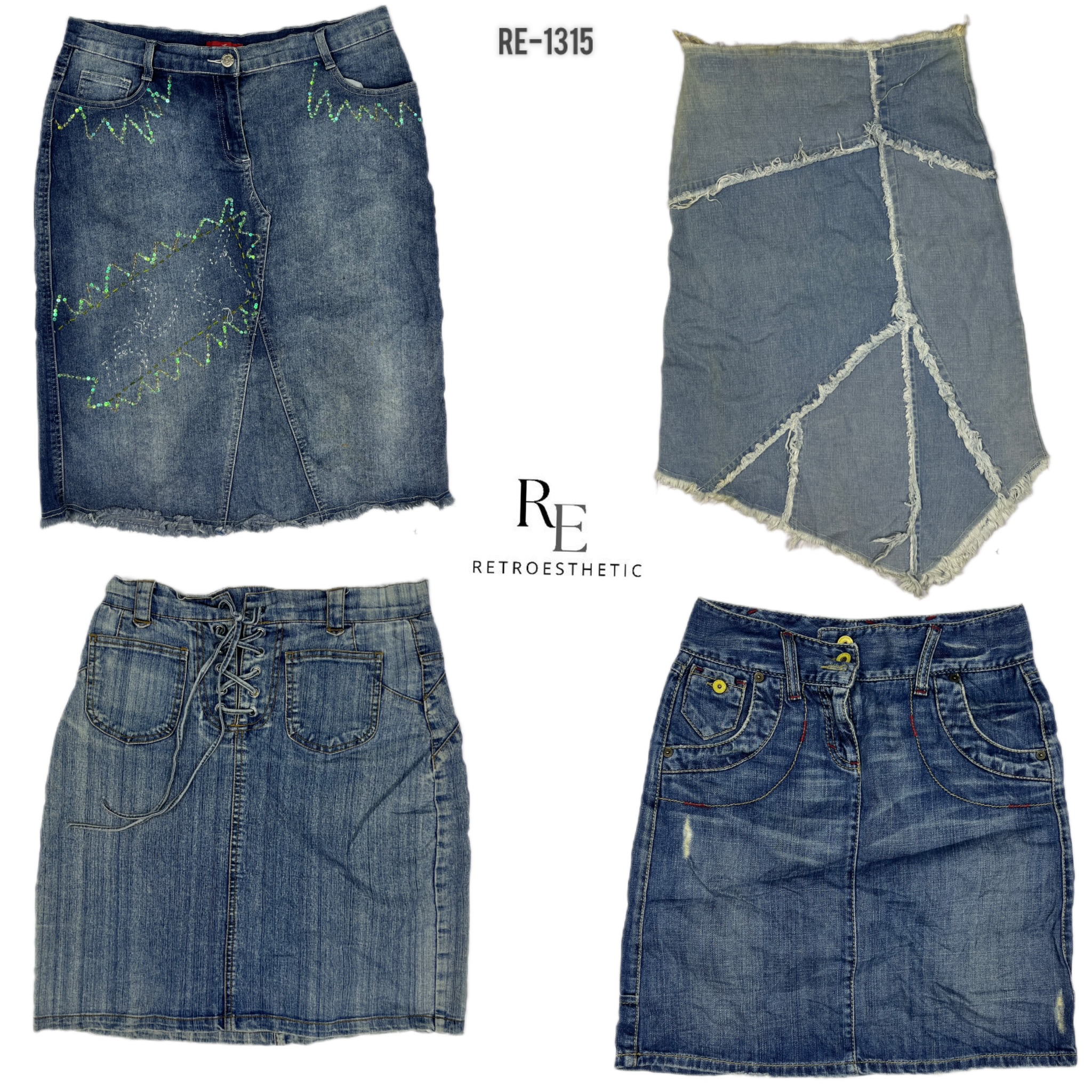 Y2K Britney Era Denim Midi Skirts (RE-1315)