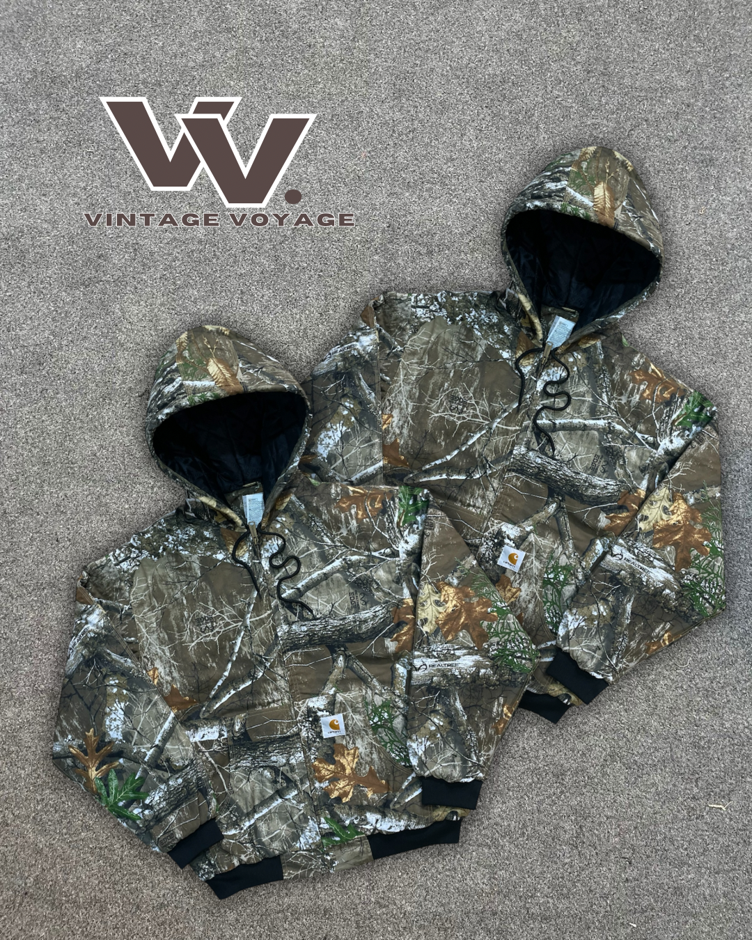Carhartt rework style Realtree hooded jackets #13625