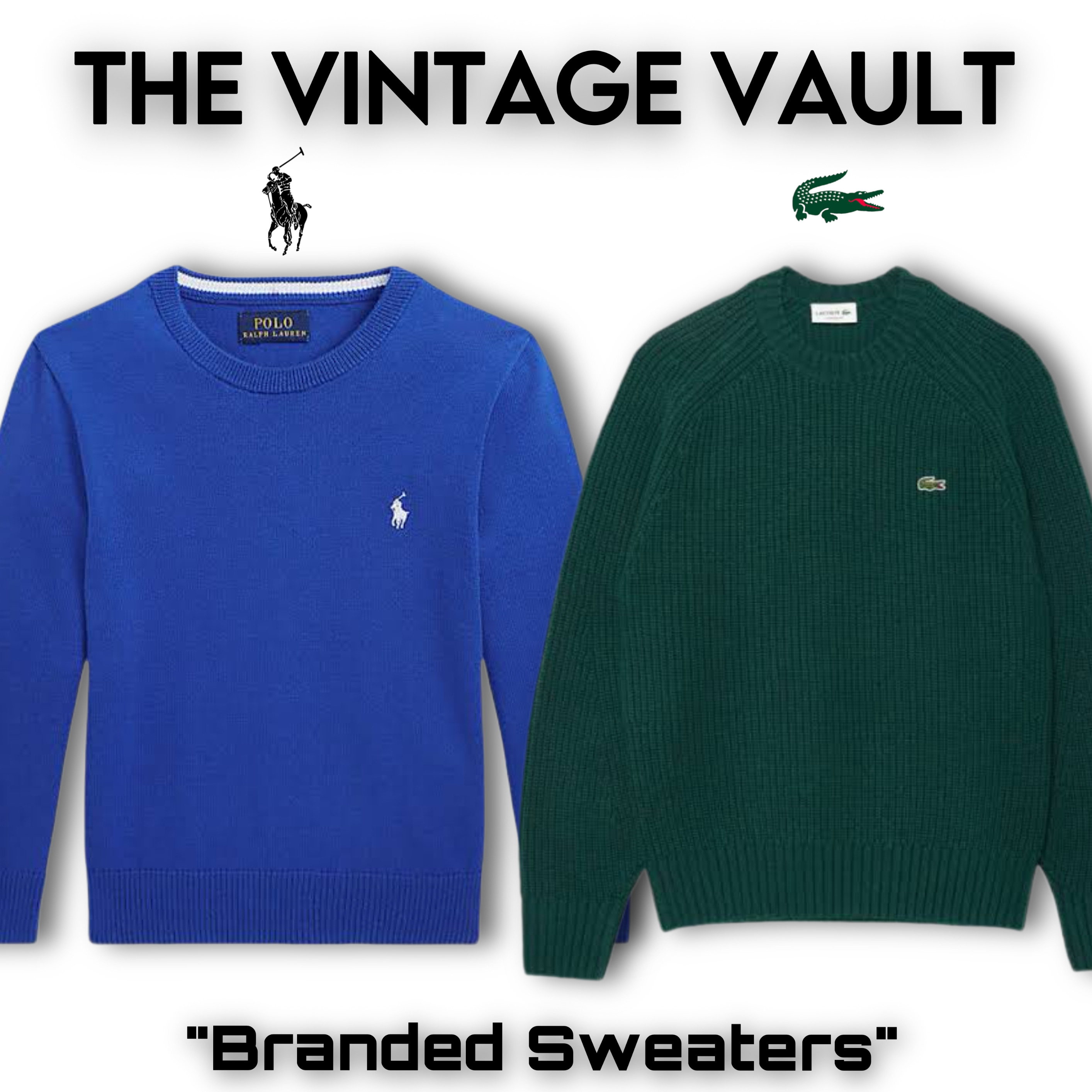 Branded Sweaters including Polo Ralph Lauren Lacoste and others