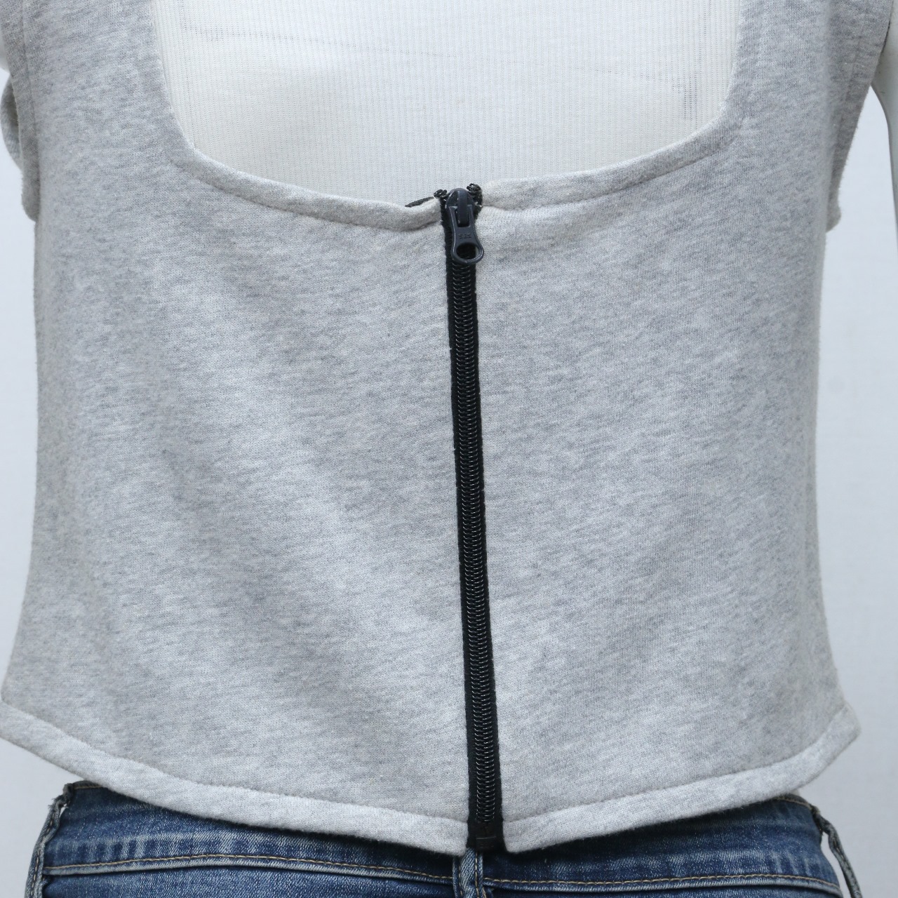 CR-98 Reworked Blusa Sem Mangas Cropped Feminina