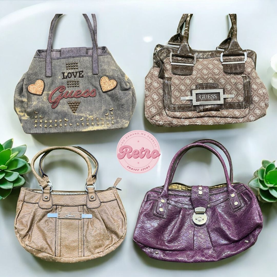 ビンテージゲスバッグ | デニムハート、エンボスグラム＆モノグラムクラッシュ