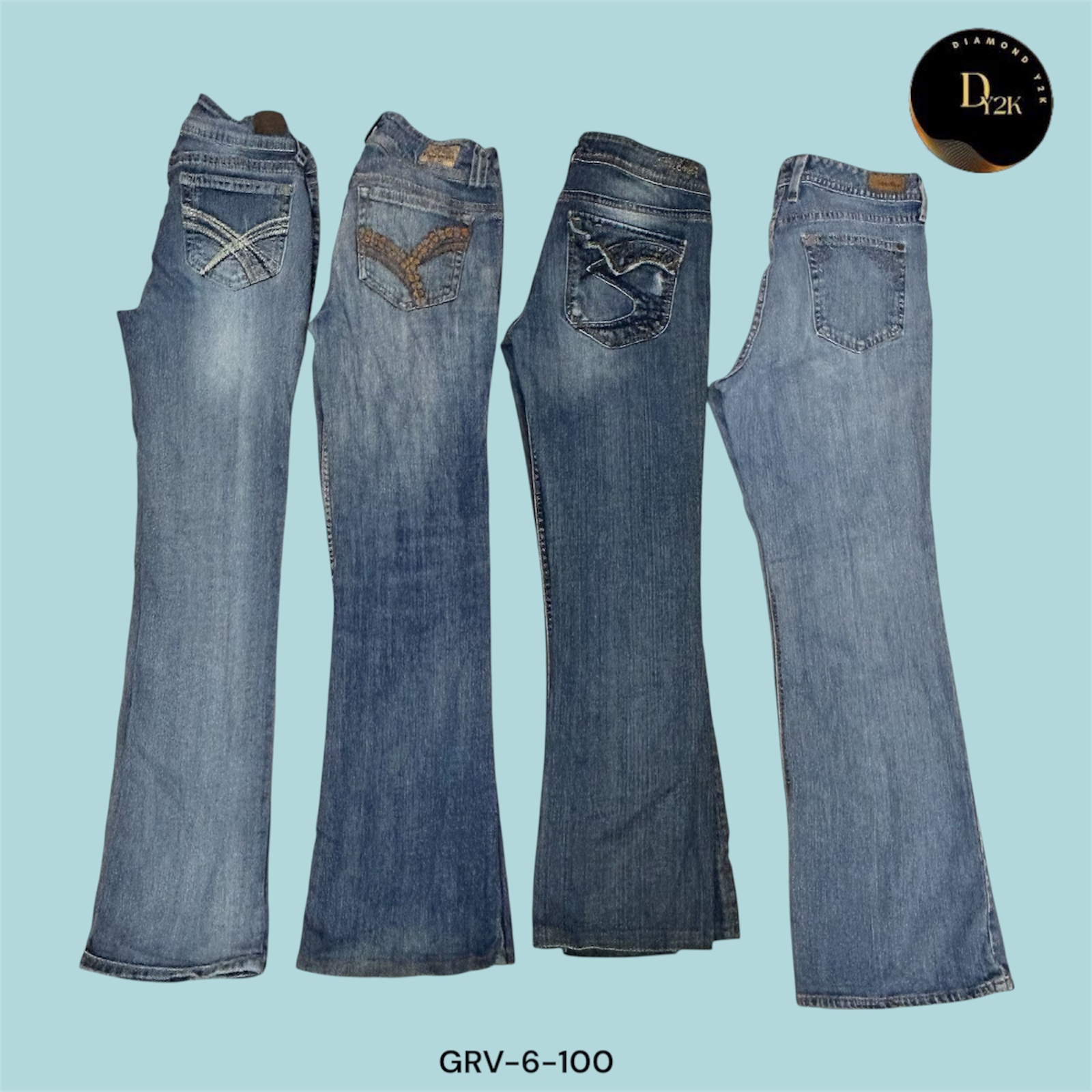 Jeans a zampa d'elefante in stile Y2K – Vibe da Bratz Doll (GRV-6-100)