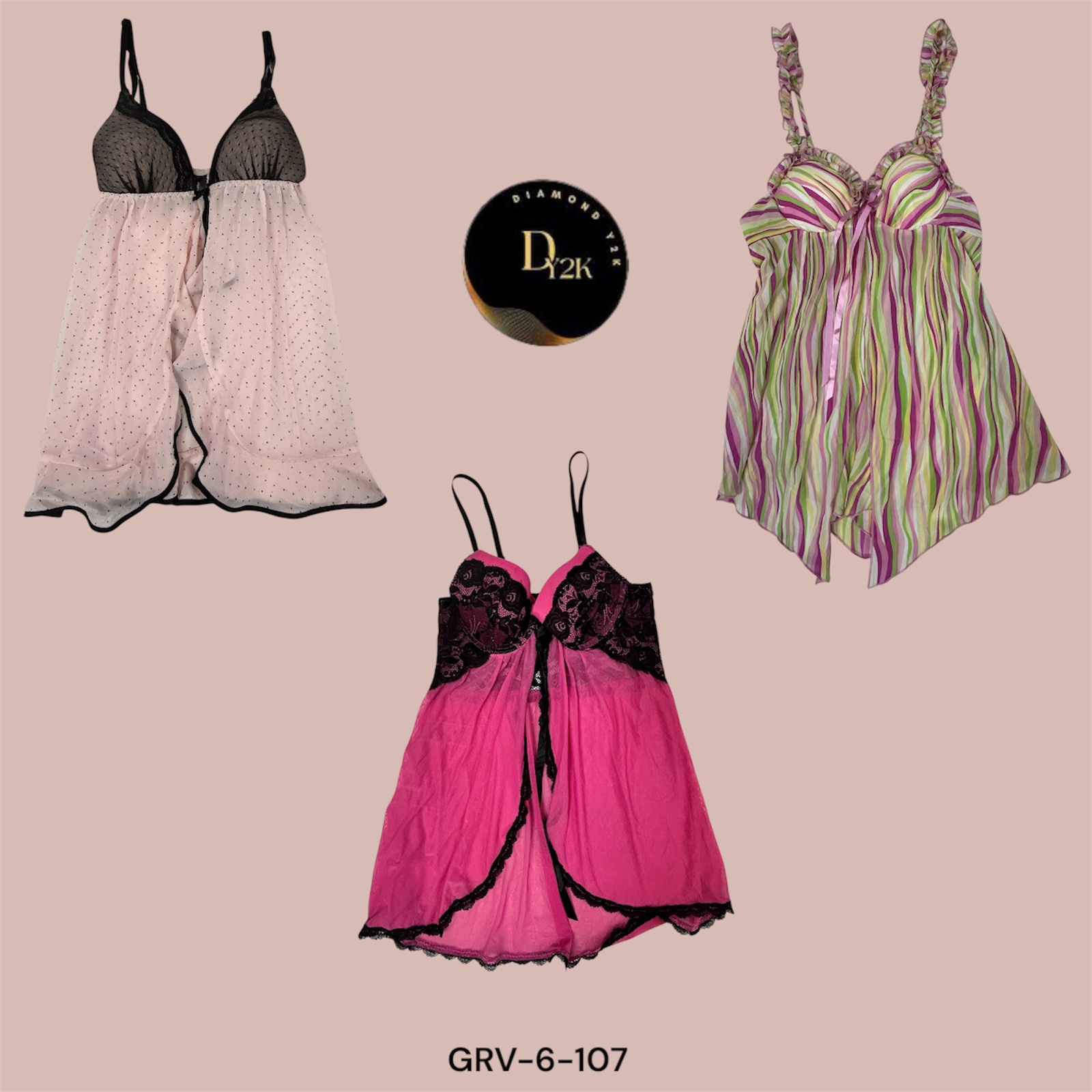 Babydoll Rosa Blush Vintage – Y2K Coquette (GRV-6-107)