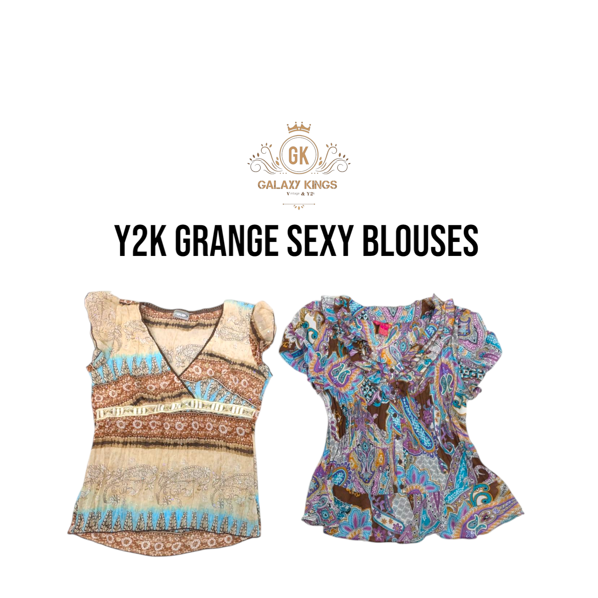 Y2K グレンジ セクシーブラウス