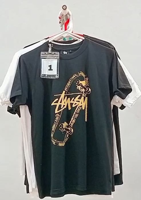 CR-107 Überarbeitet Stil Unisex Bedruckte Stussy T-Shirts
