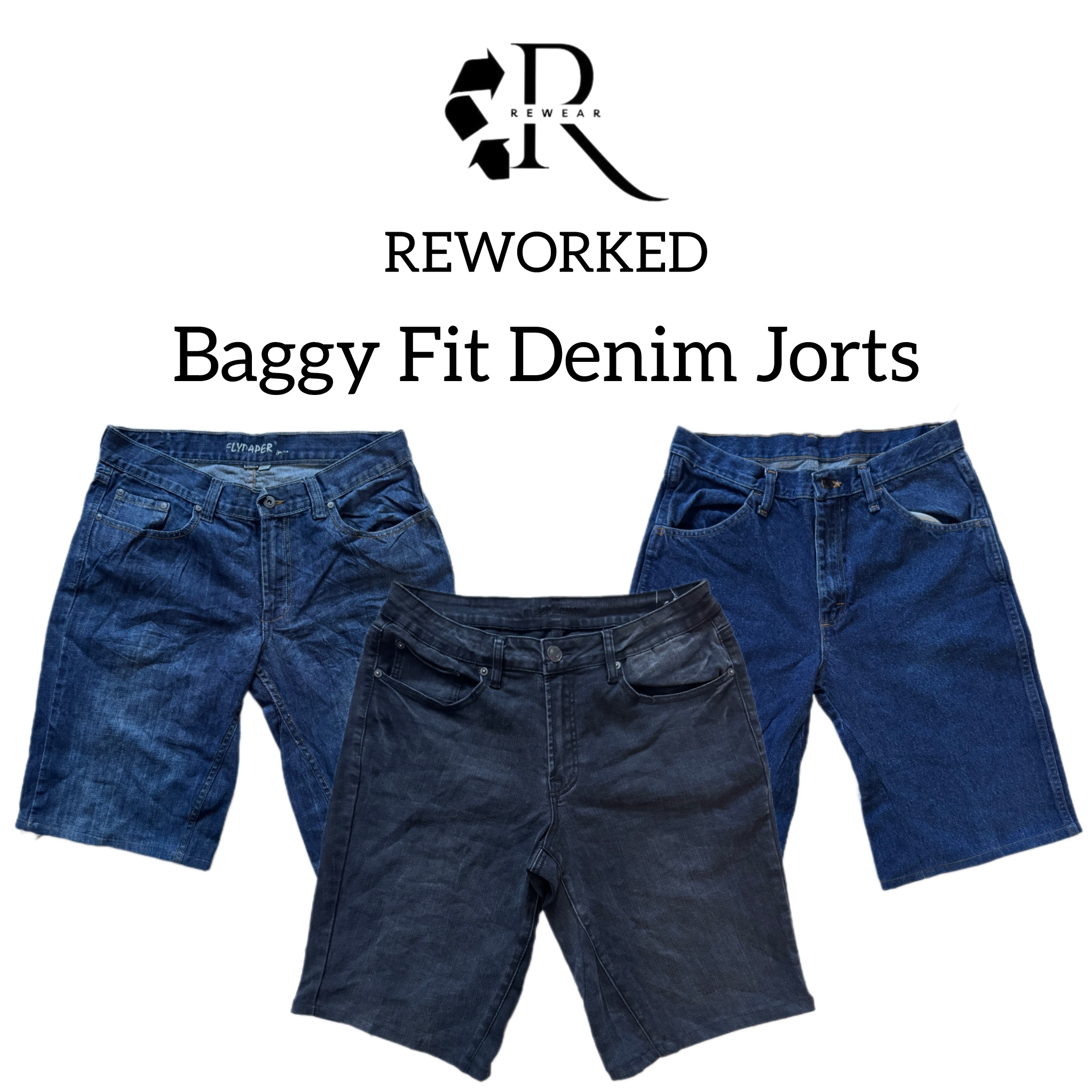 Shorts en denim à taille large retravaillés
