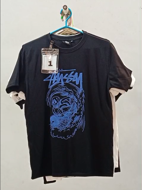 CR-113 Reworked Style Unisex Stussy Printed T-Shirts