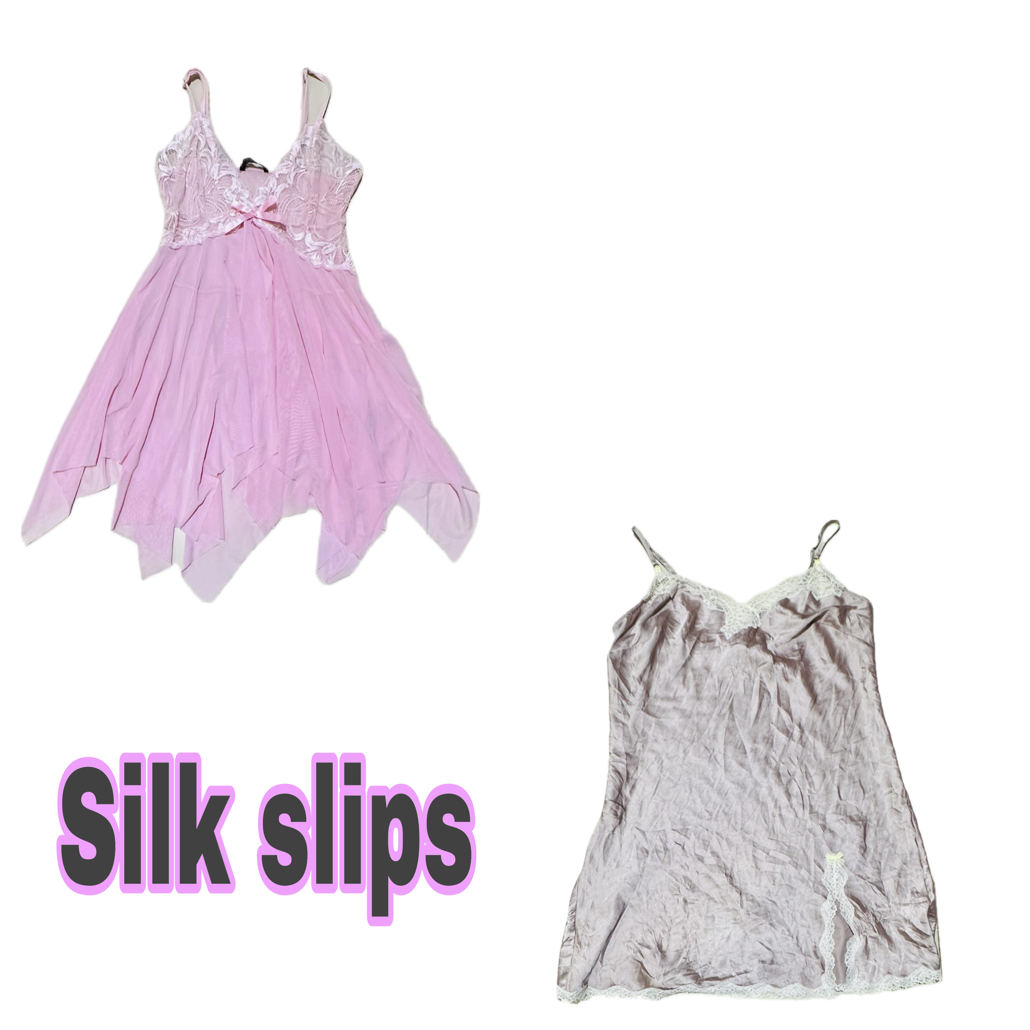 Y2K mix silk slips