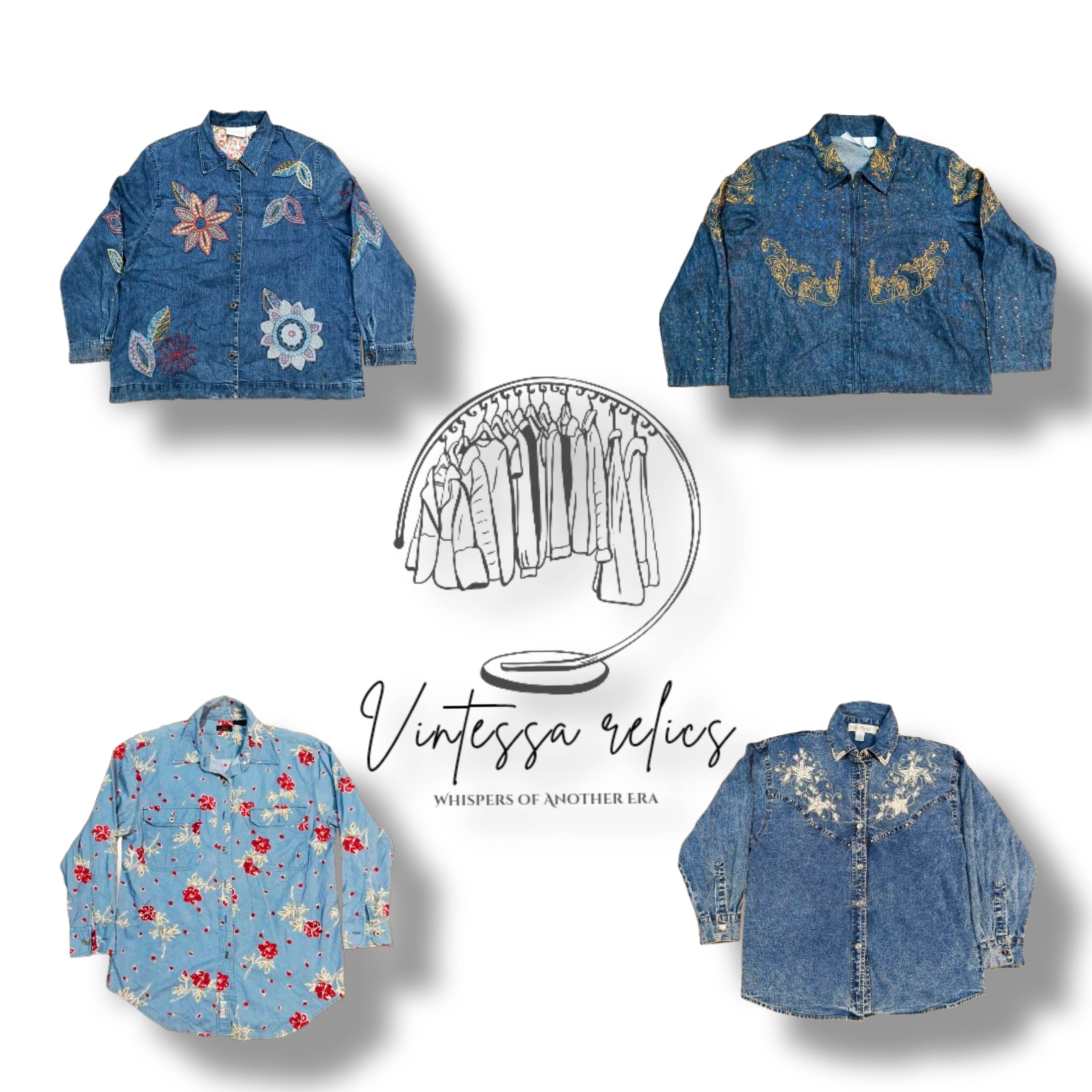 Y2K Denim Blouse