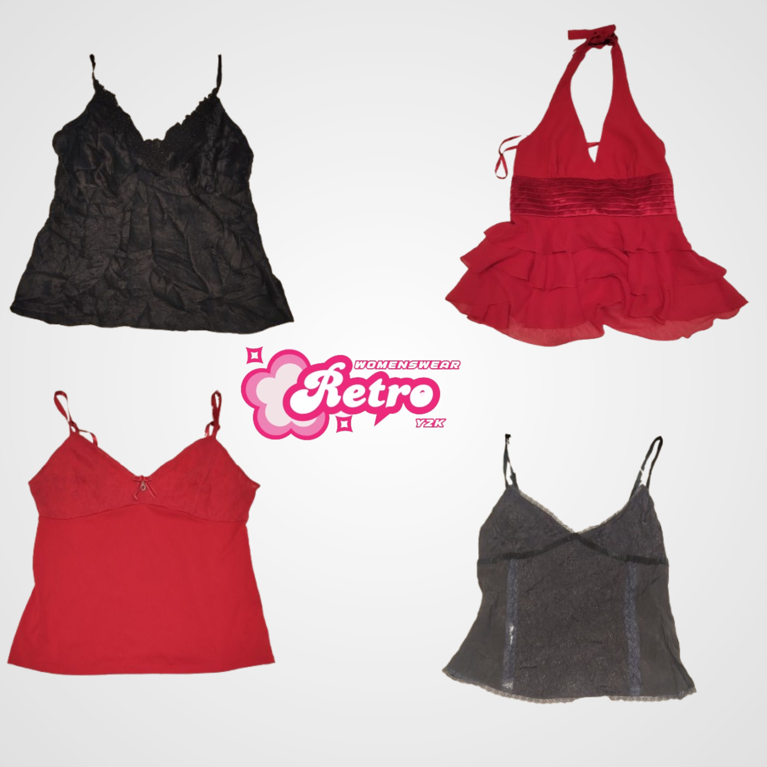 Y2k Liebesgeschichte Cami Tops