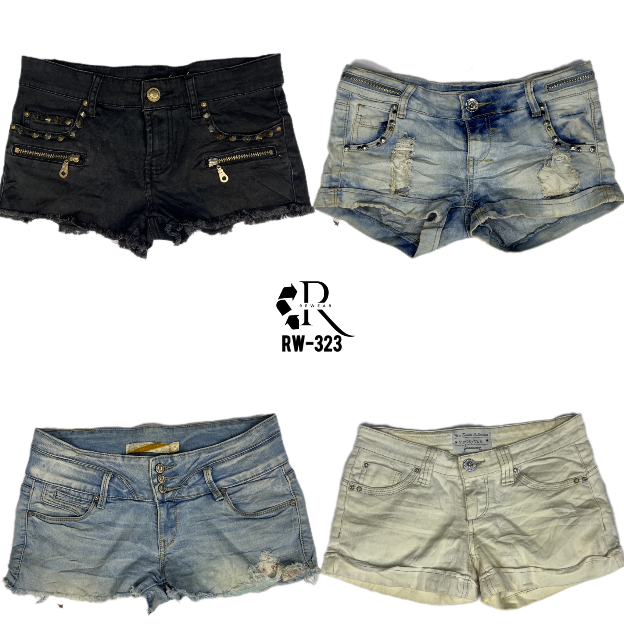 Y2K Britney Era Denim Micro Mini Shorts (RW-323)
