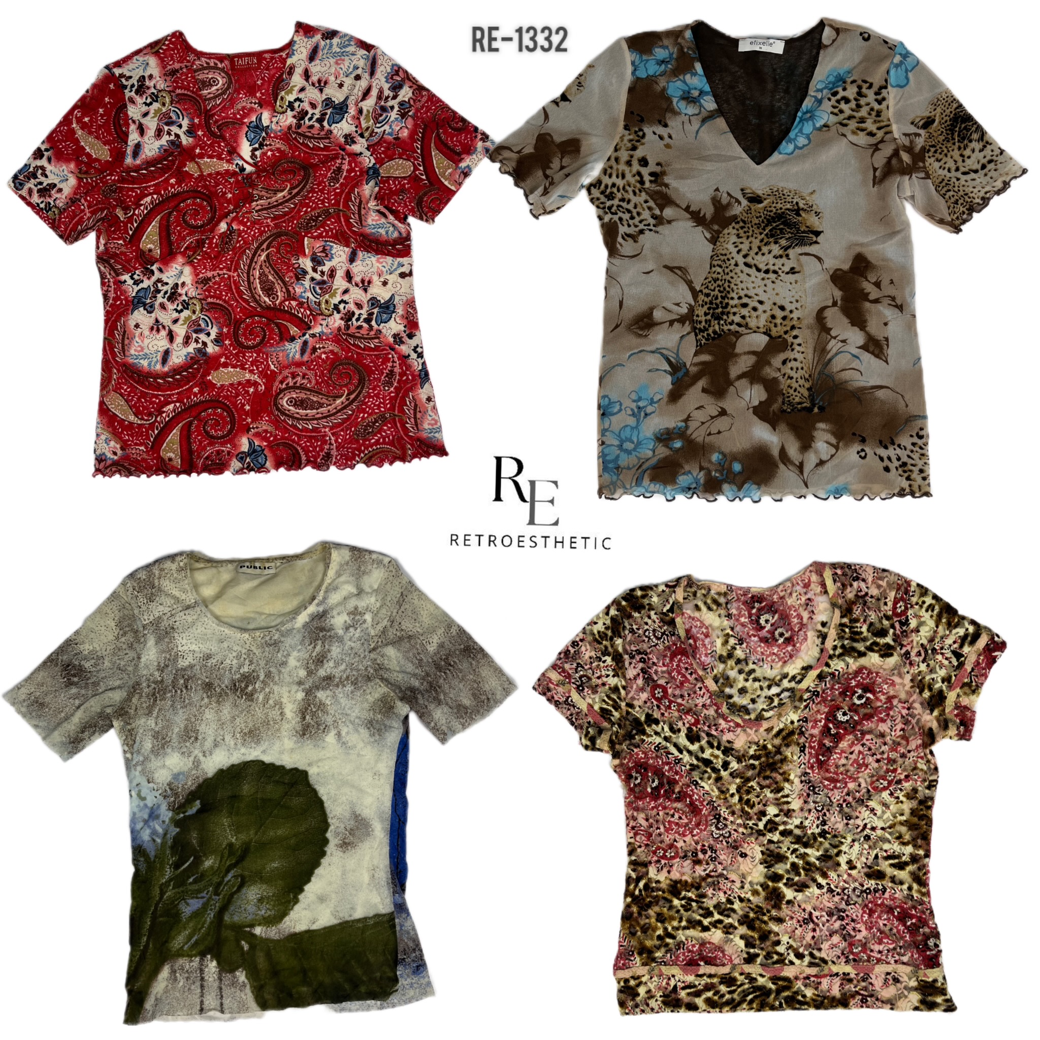 Y2K Grunge Sleeveless Mix Tops (RE-1332)