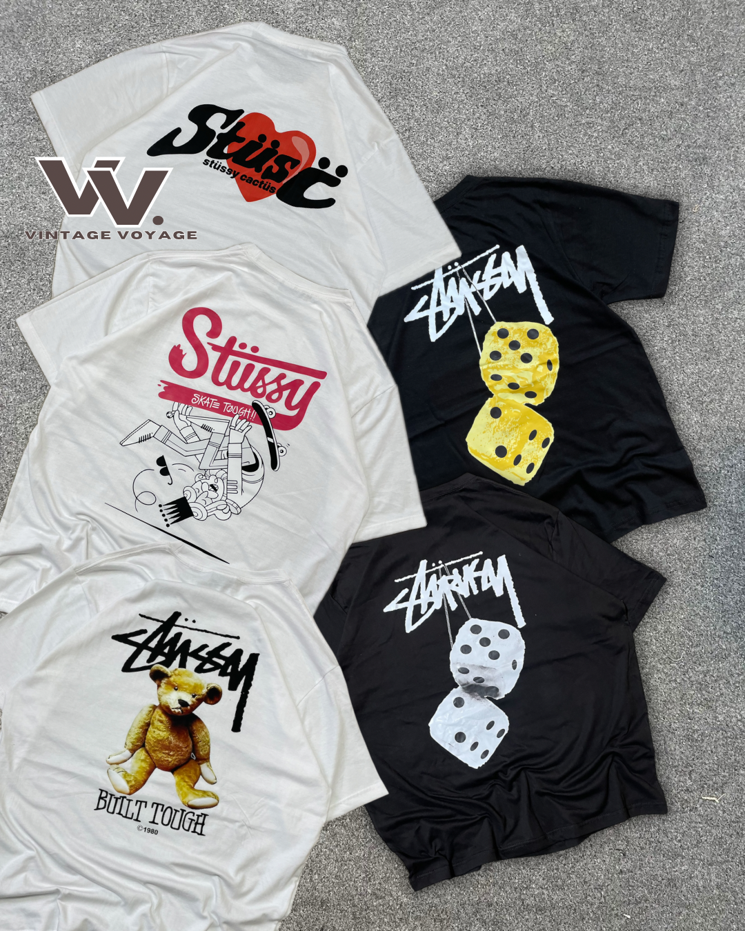 Camisetas estilo rework Stüssy #16625