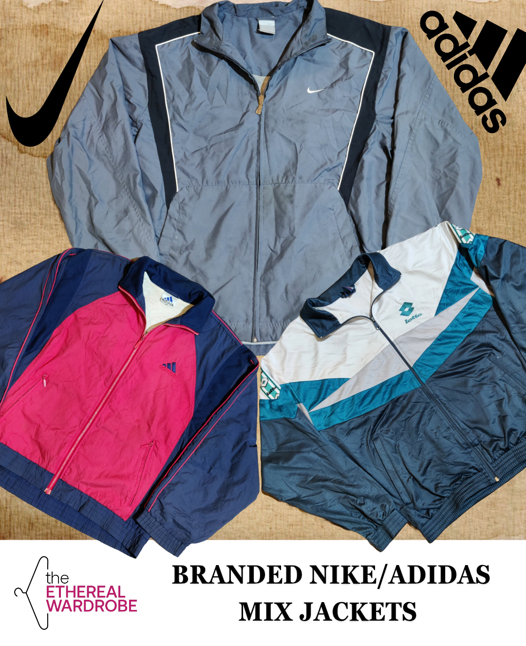 Markenjacken einschließlich Nike und Adidas im Bundle von 10 Stück (RN#1234)