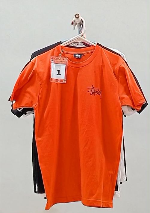 CR-133 Reworked Style Unisex Printed Stussy T-Shirts