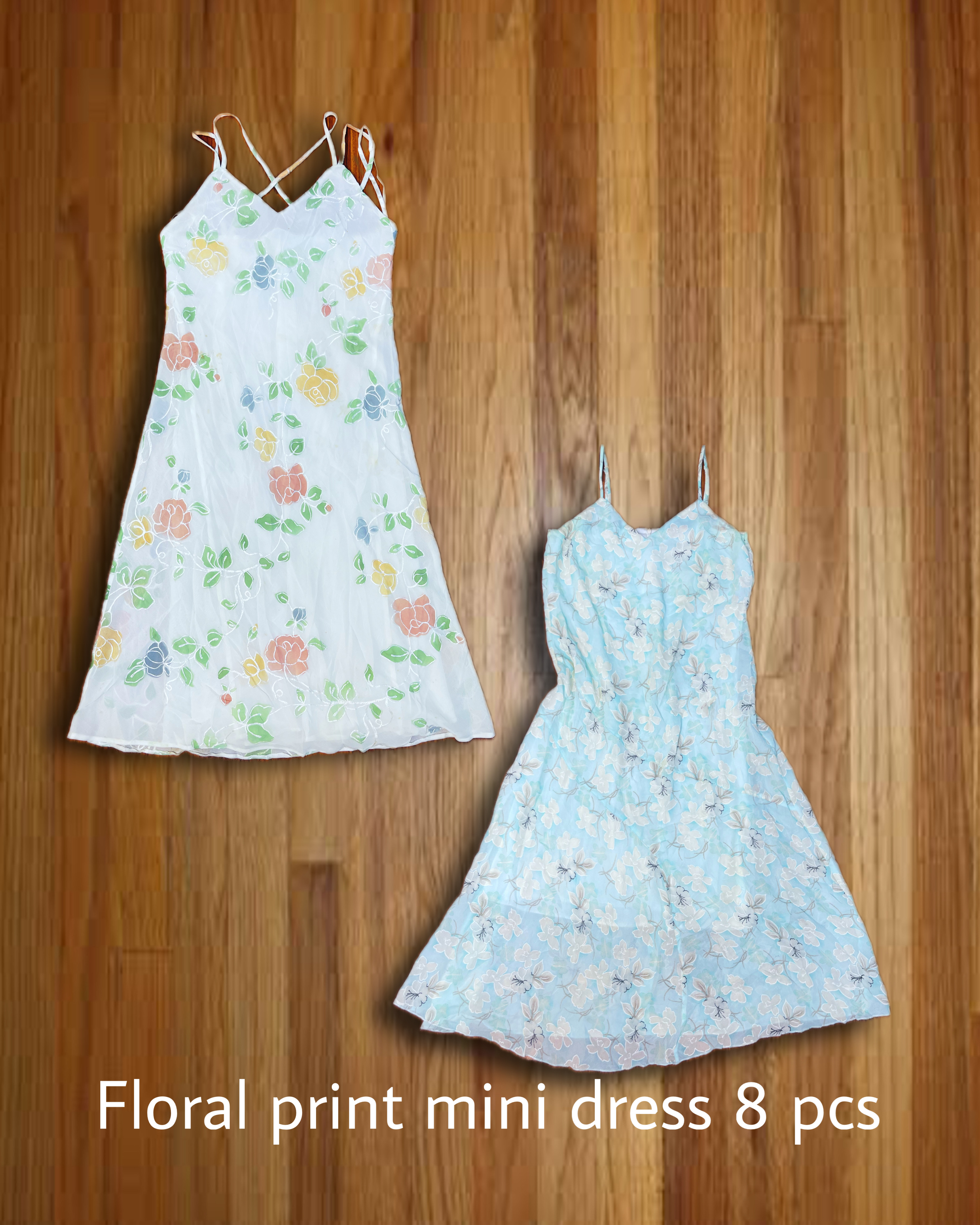 Robe mini florale Y2k authentique 8 pièces