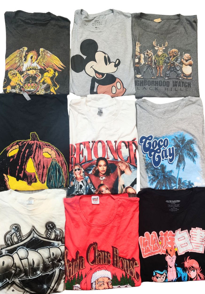 44種類のミックスブランドビンテージプリントTシャツ