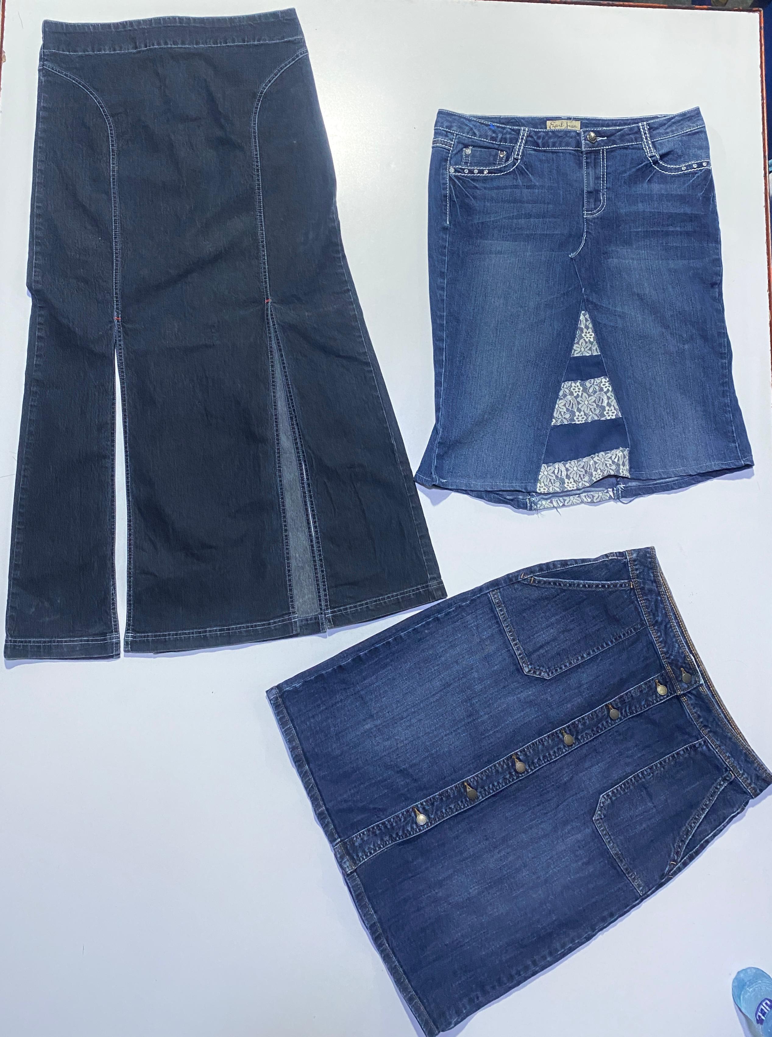 Gonne in denim Y2K 12 pezzi