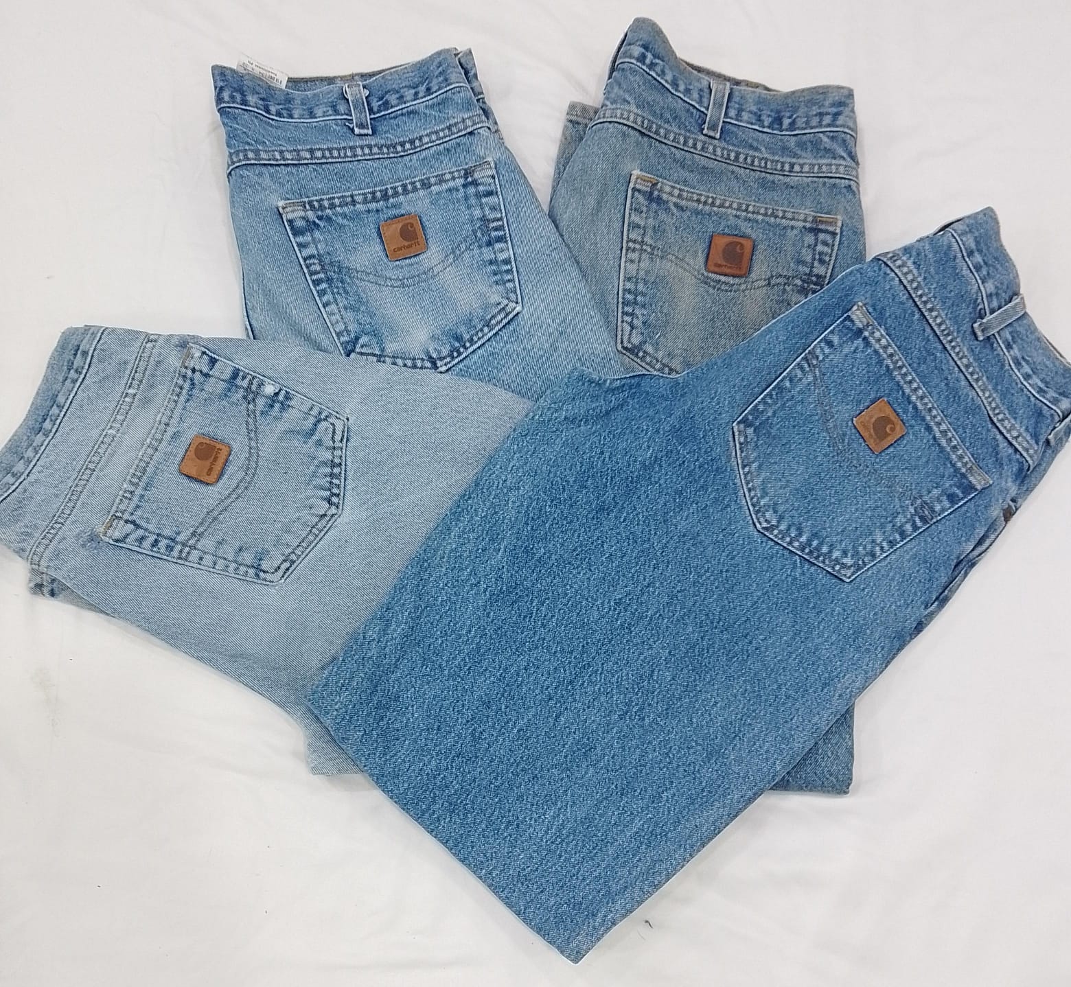 CR-4442 Jeans in denim a doppio ginocchio Carhartt riadattati