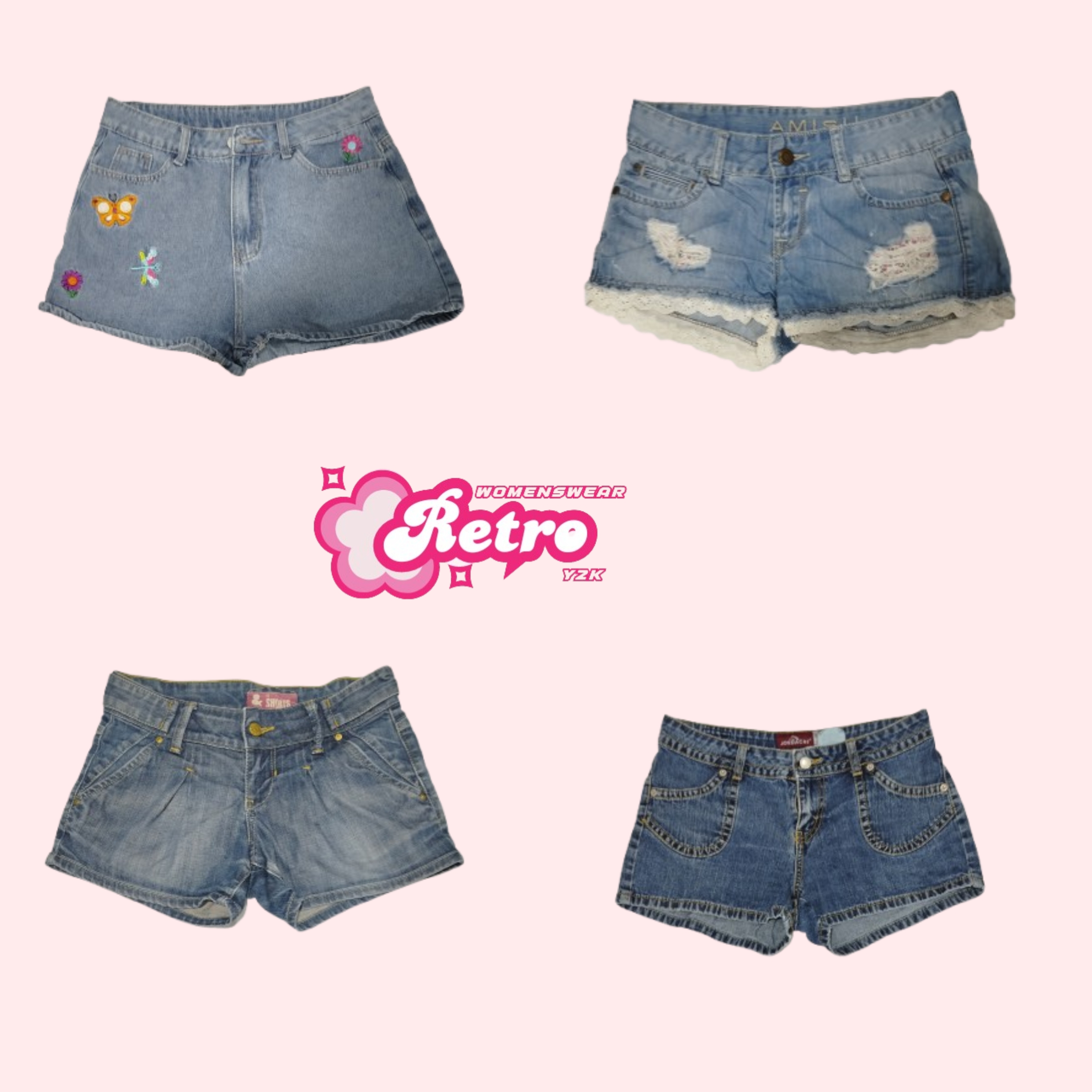 Shorts en denim Y2k chauds