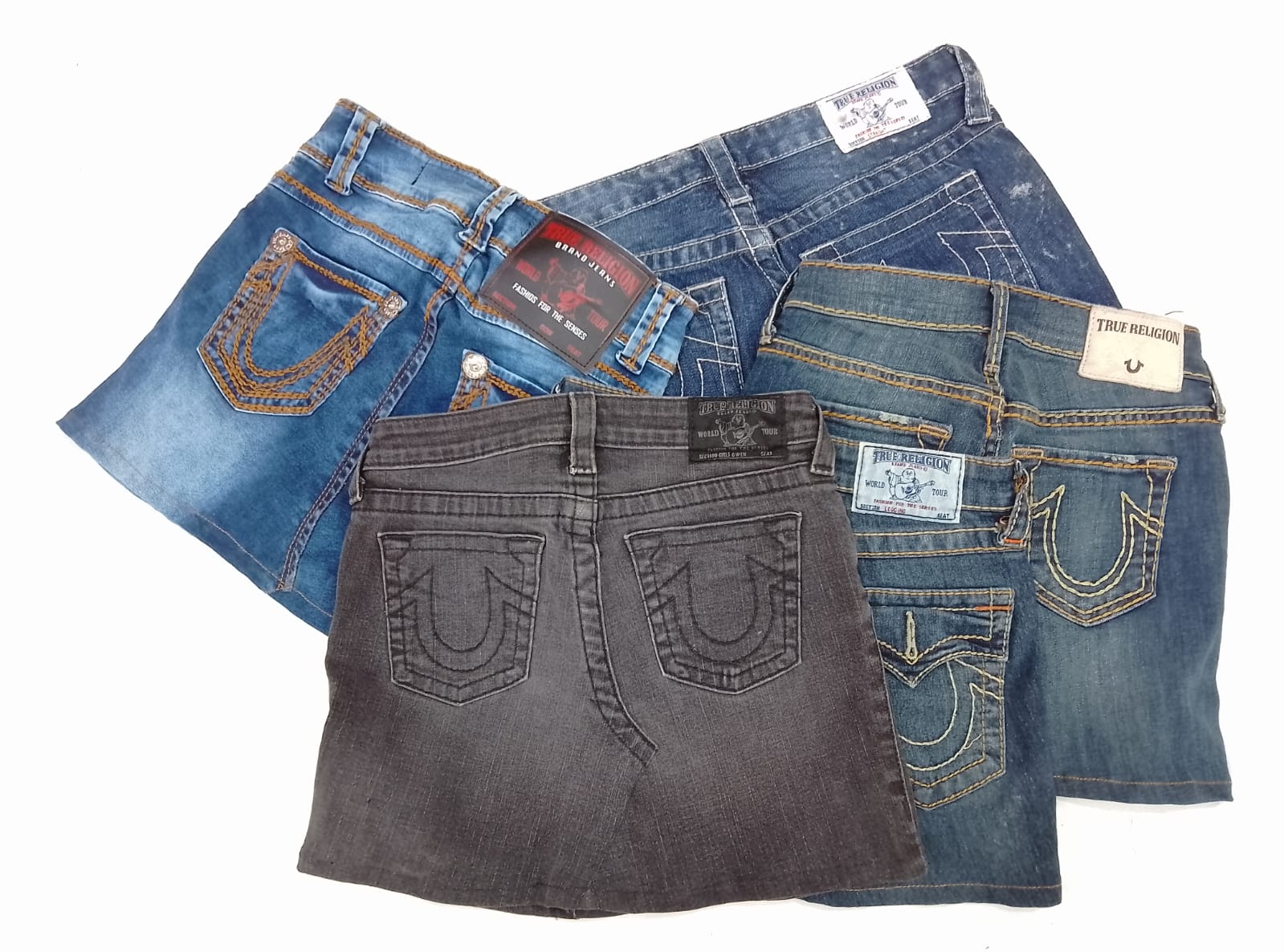 CR-4446 Reworked True Religion Denim Skirts