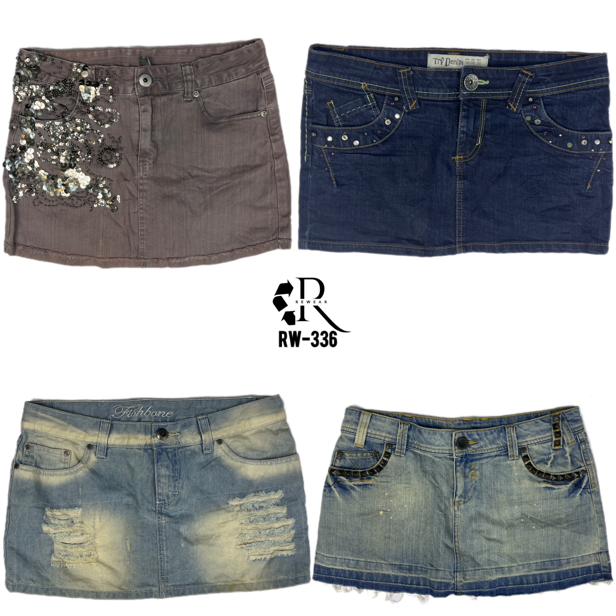 Y2K IT Girl Denim Mini Skirts (RW-336)