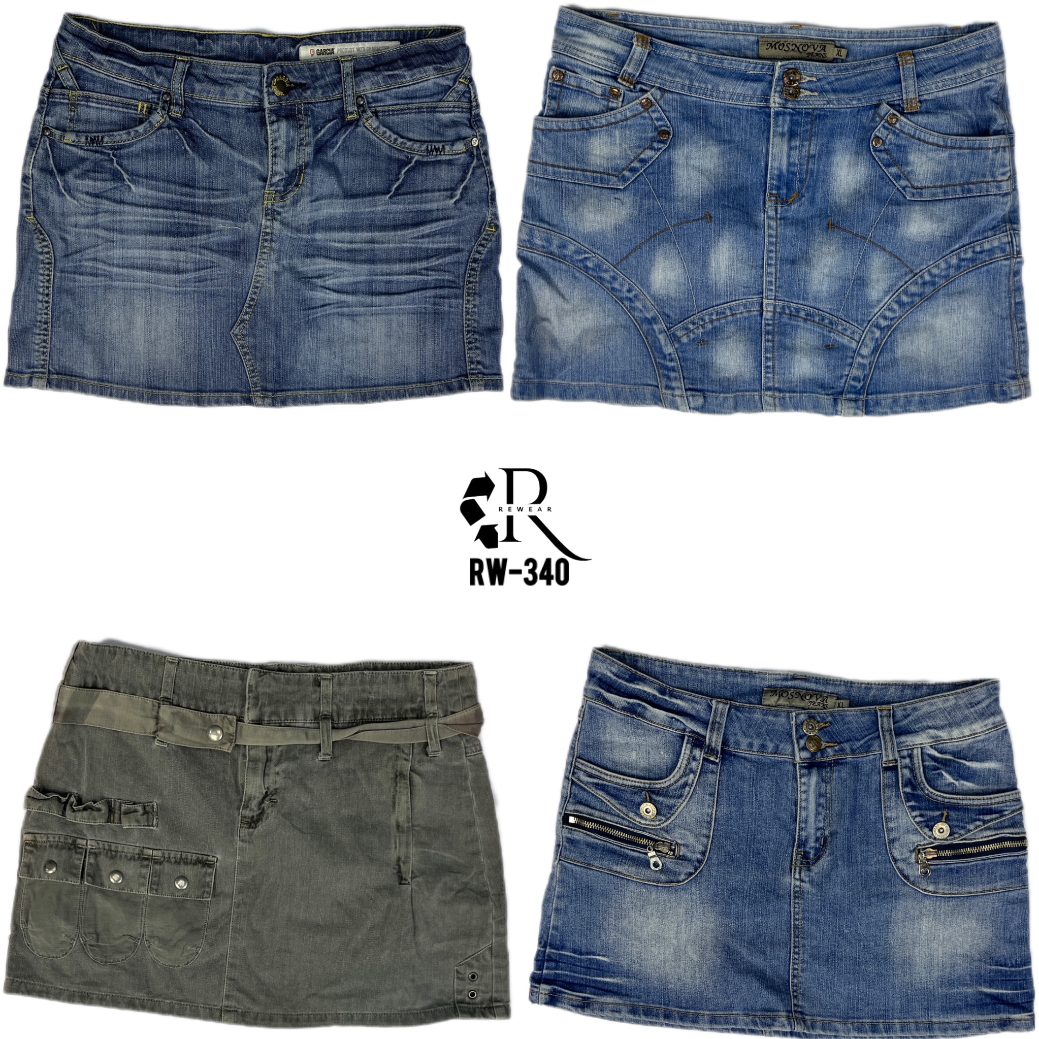 Y2K IT Gir Denim Mini Skirts (RW-340)