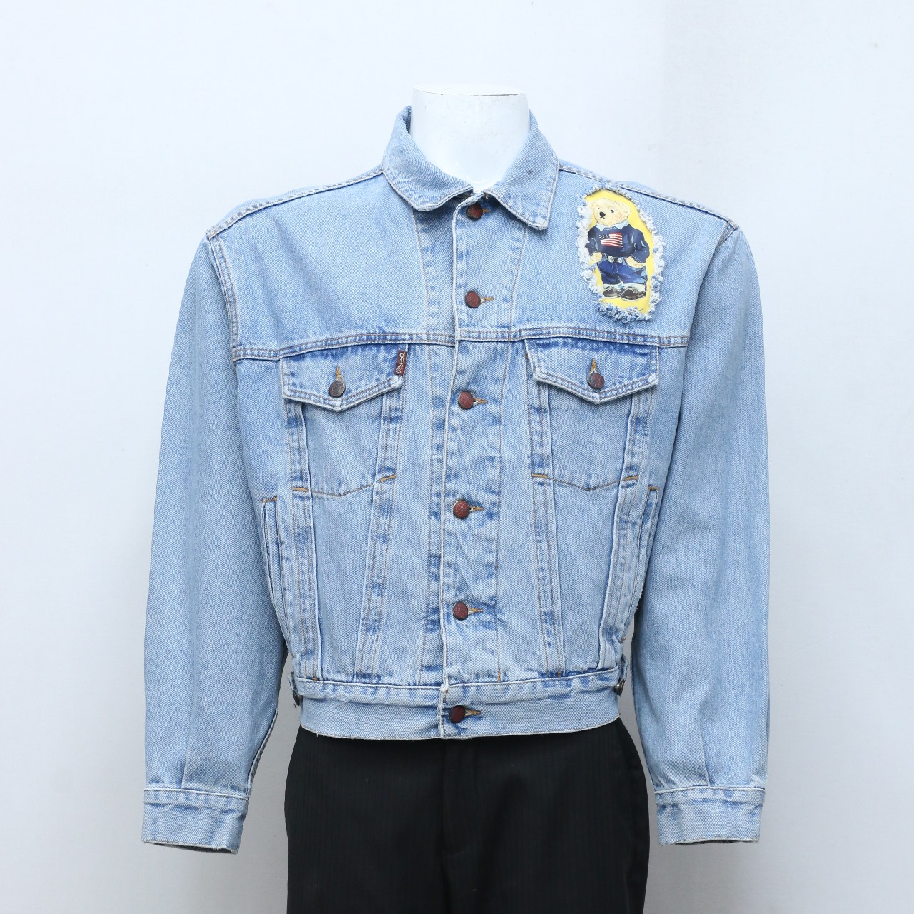 CR-140 Upcycled Denim Jacket with Printed Patch