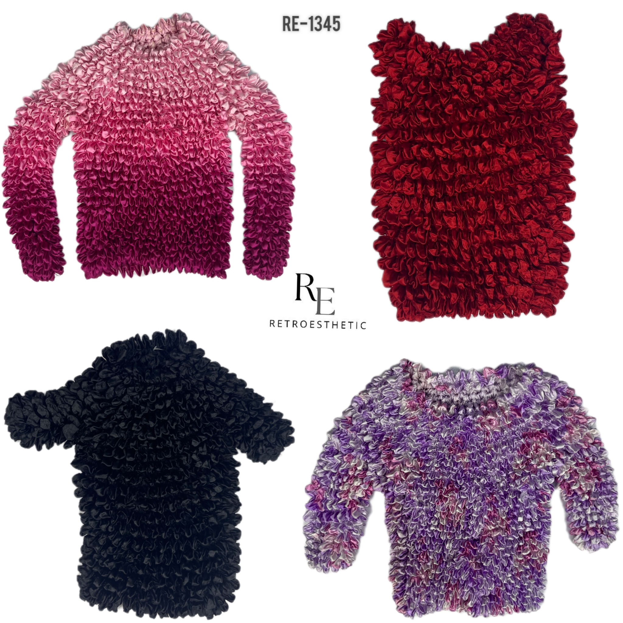 Y2K Unique Popcorn/ Bubble Tops (RE-1345)
