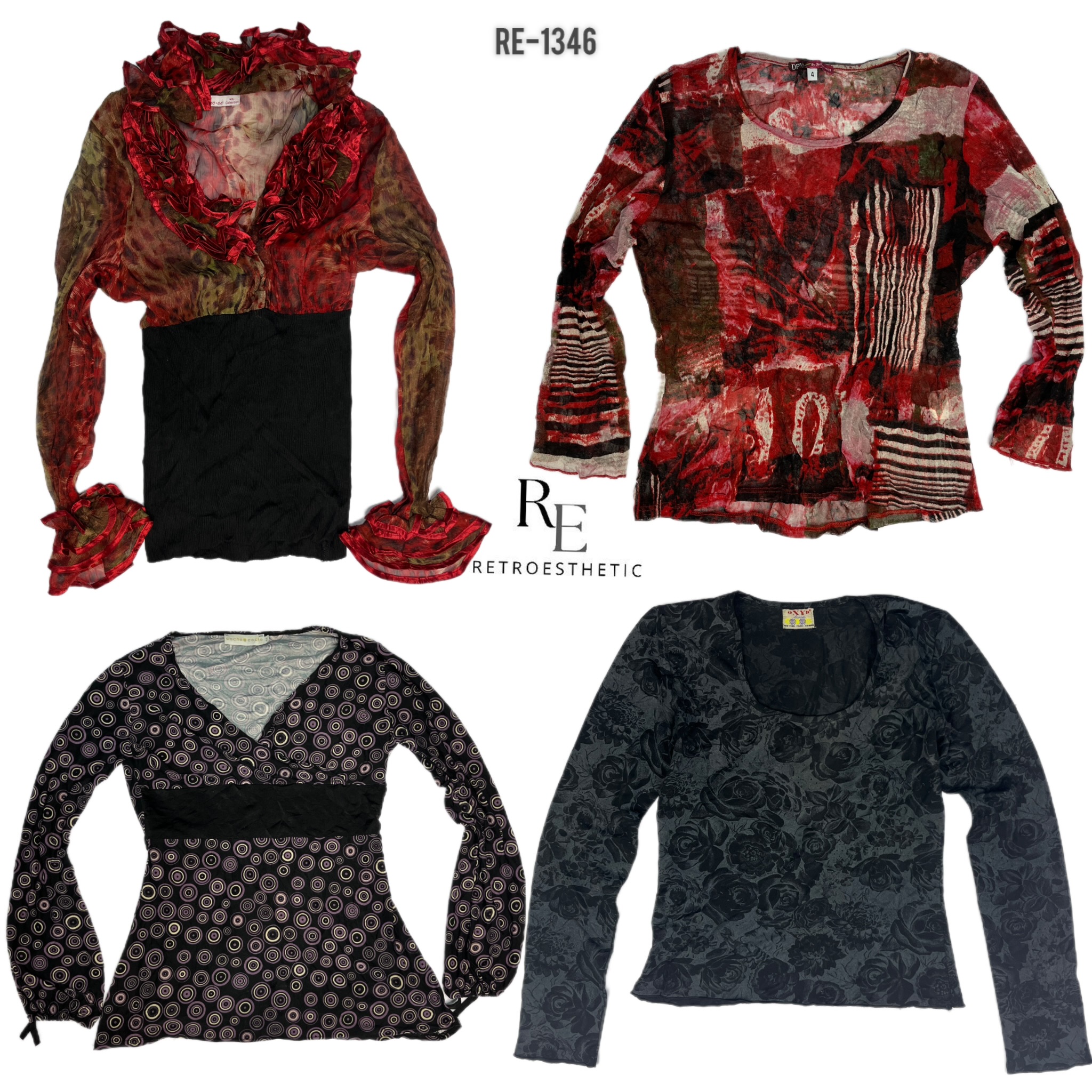 Y2K Romantic Grunge Full Sleeve Tops (RE-1346)
