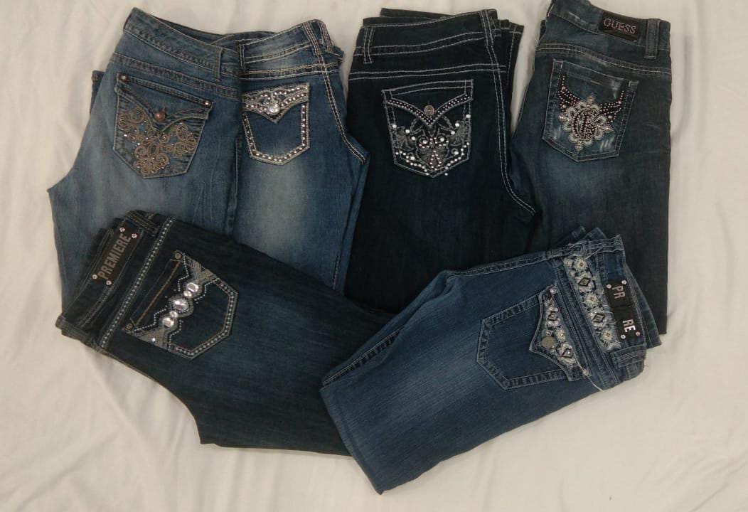 IQ0169 Y2k Jeans mélangés embellis - 20 pièces