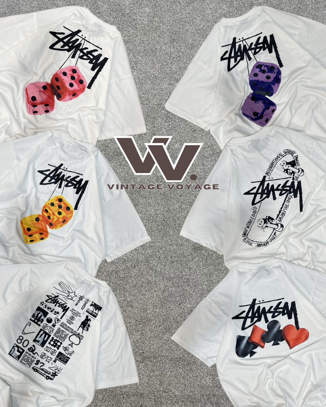 Stüssy rework style tees #16625