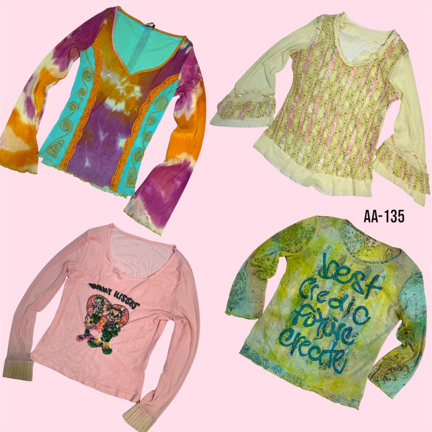 Y2K Soft Girl Era Magliette a Manica Lunga (AA-135)