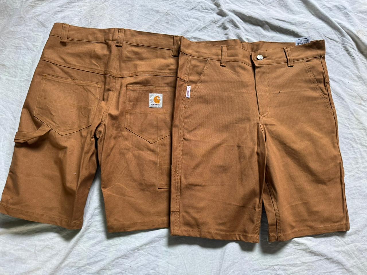 Rework Style Carhartt Camel Shorts