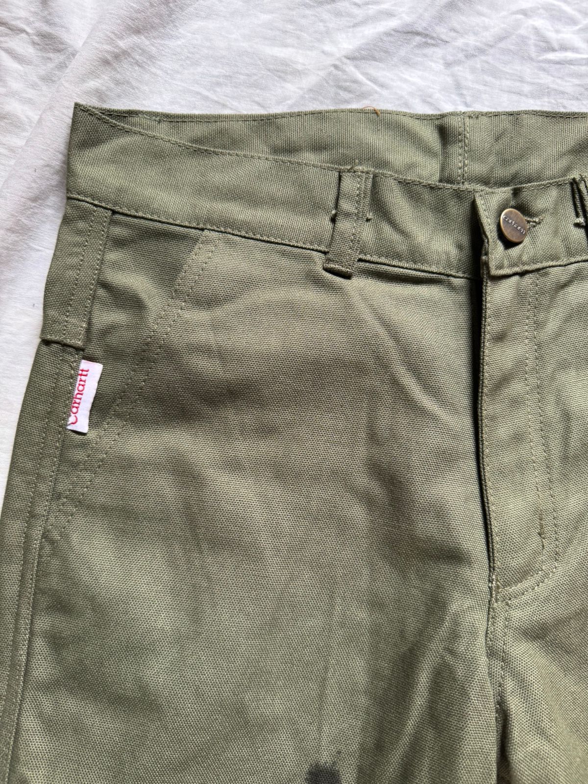 Rework Style Carhartt Shorts Olivgrün.