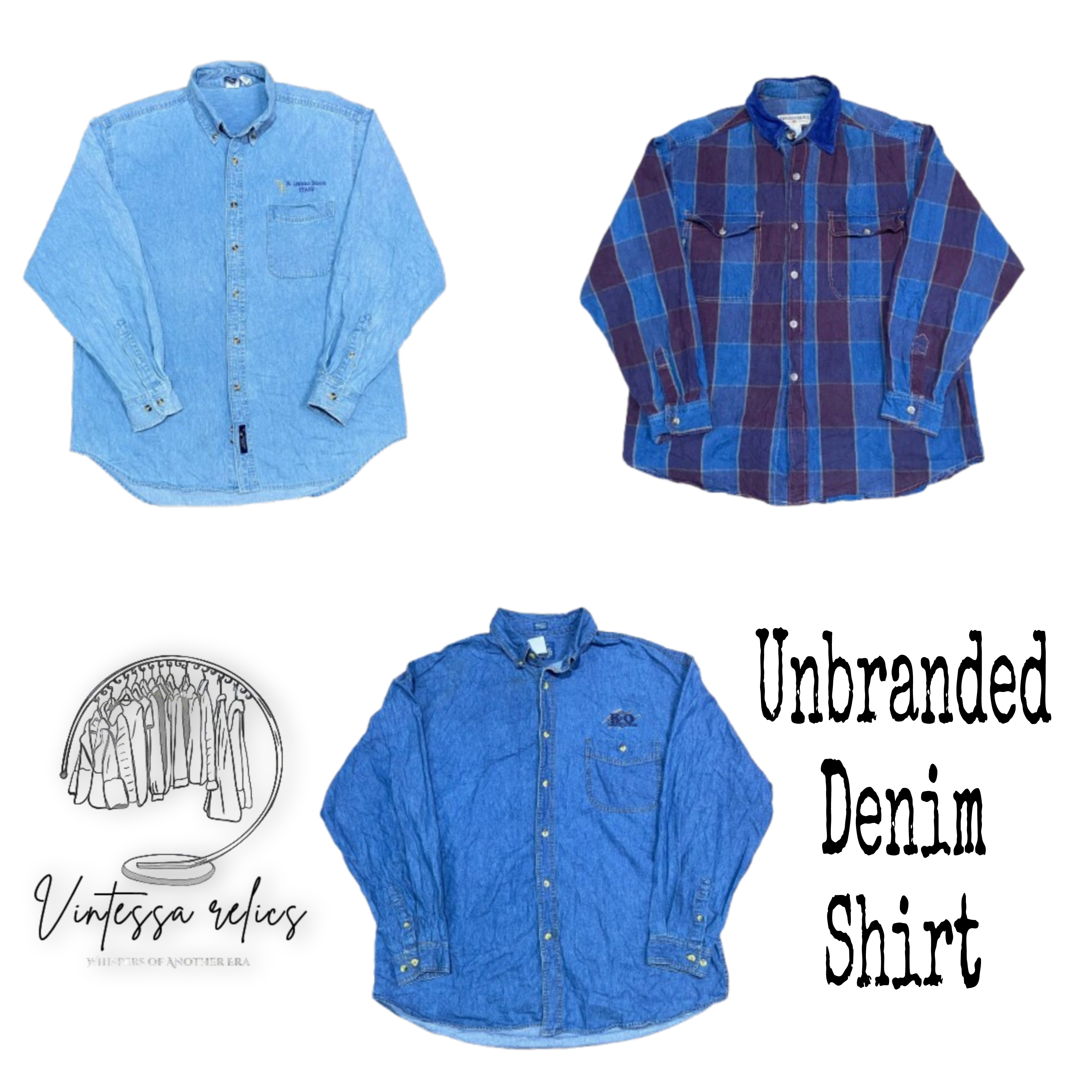 VP11 Men's Unbranded Denim Shirt